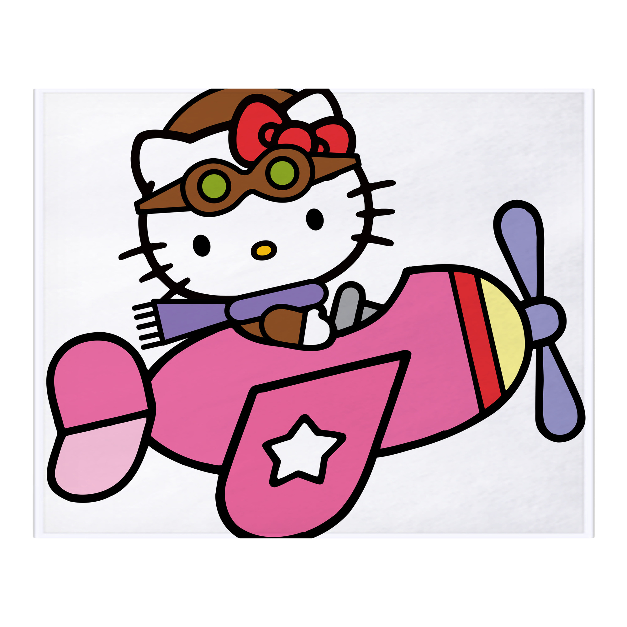 （画像用） Hello Kitty ハローキティ フランネルブランケット・多サイズ対応（横型）