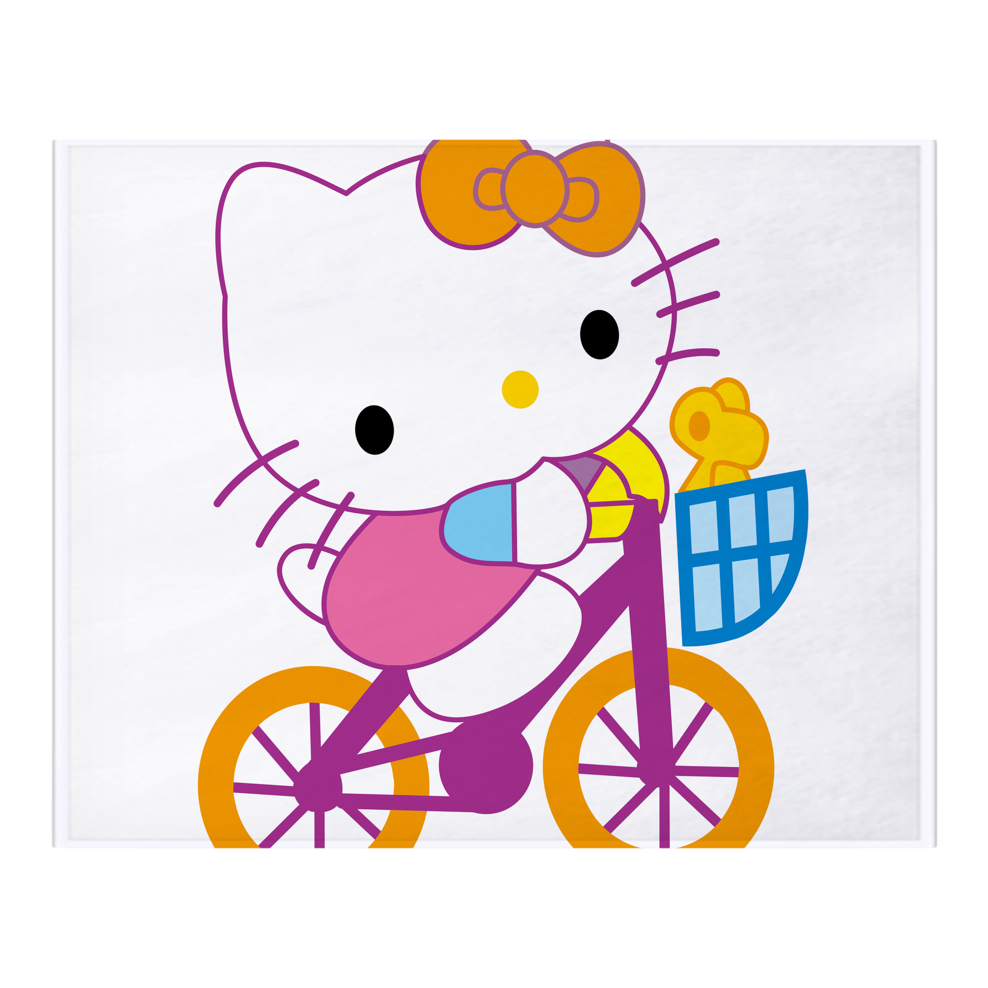 （画像用） Hello Kitty ハローキティ フランネルブランケット・多サイズ対応（横型）