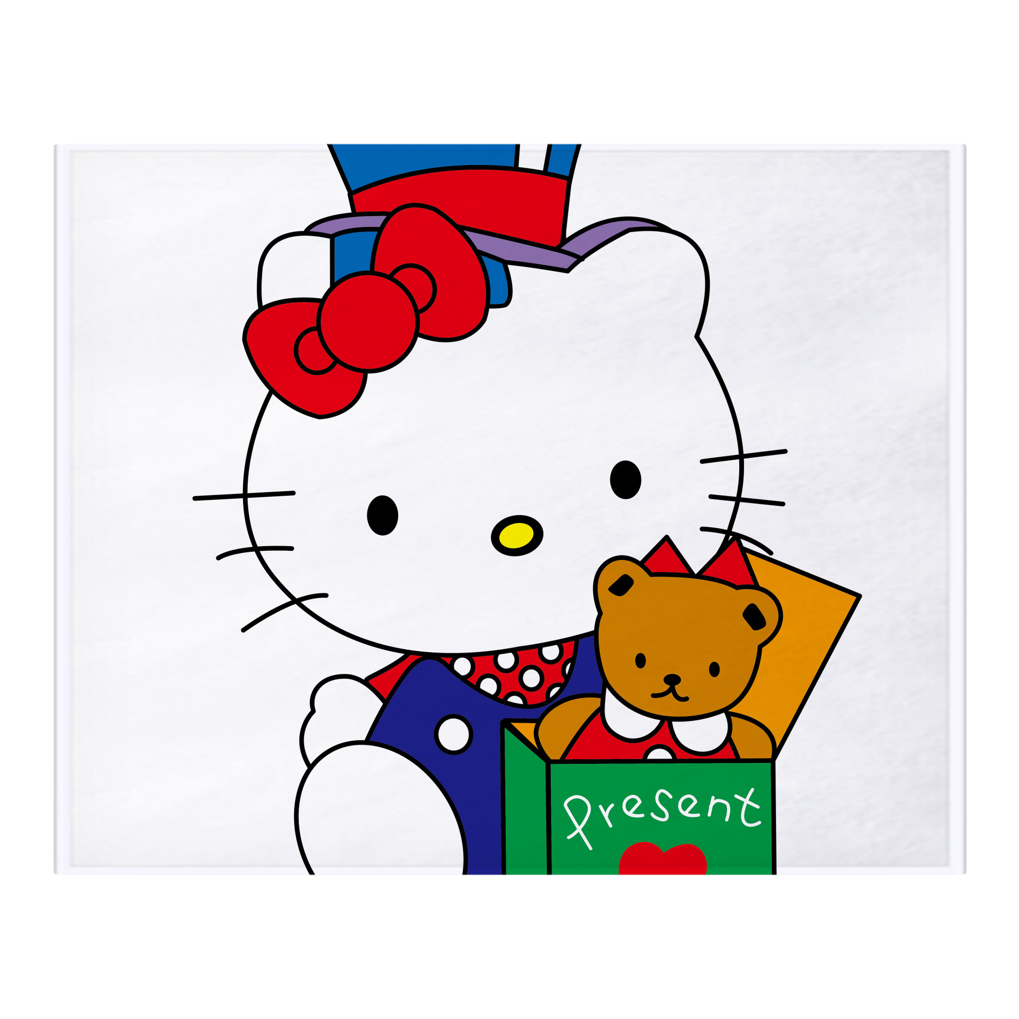 （画像用） Hello Kitty ハローキティ フランネルブランケット・多サイズ対応（横型）