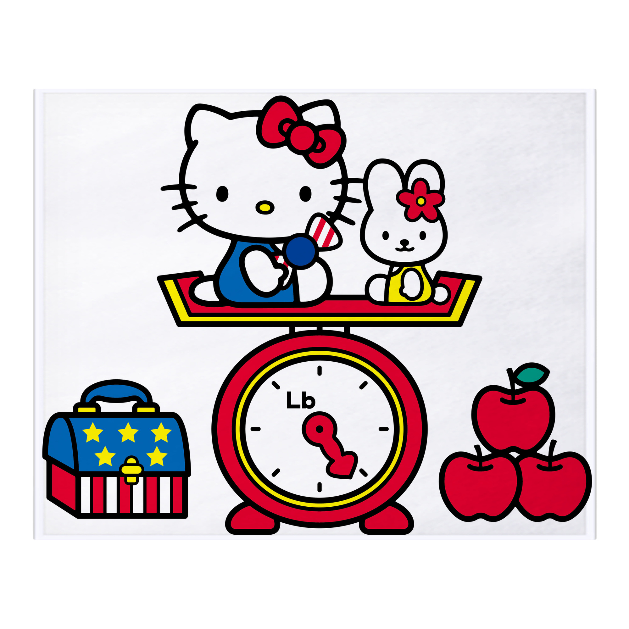 （画像用） Hello Kitty ハローキティ フランネルブランケット・多サイズ対応（横型）