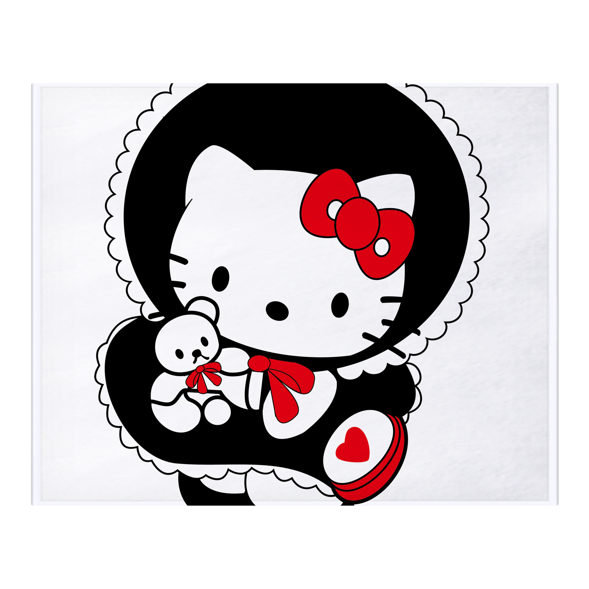 （画像用） Hello Kitty ハローキティ フランネルブランケット・多サイズ対応（横型）