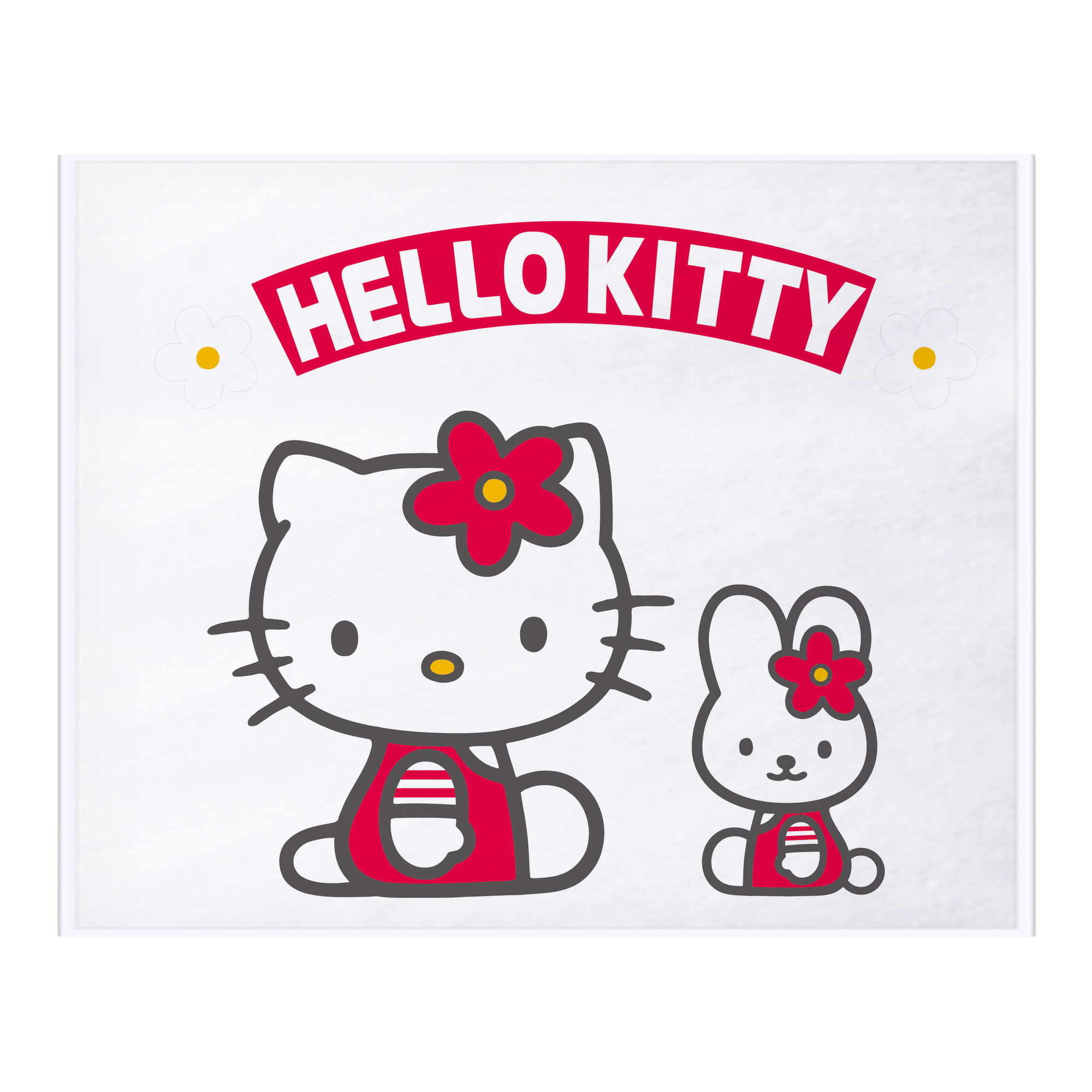 （画像用） Hello Kitty ハローキティ フランネルブランケット・多サイズ対応（横型）