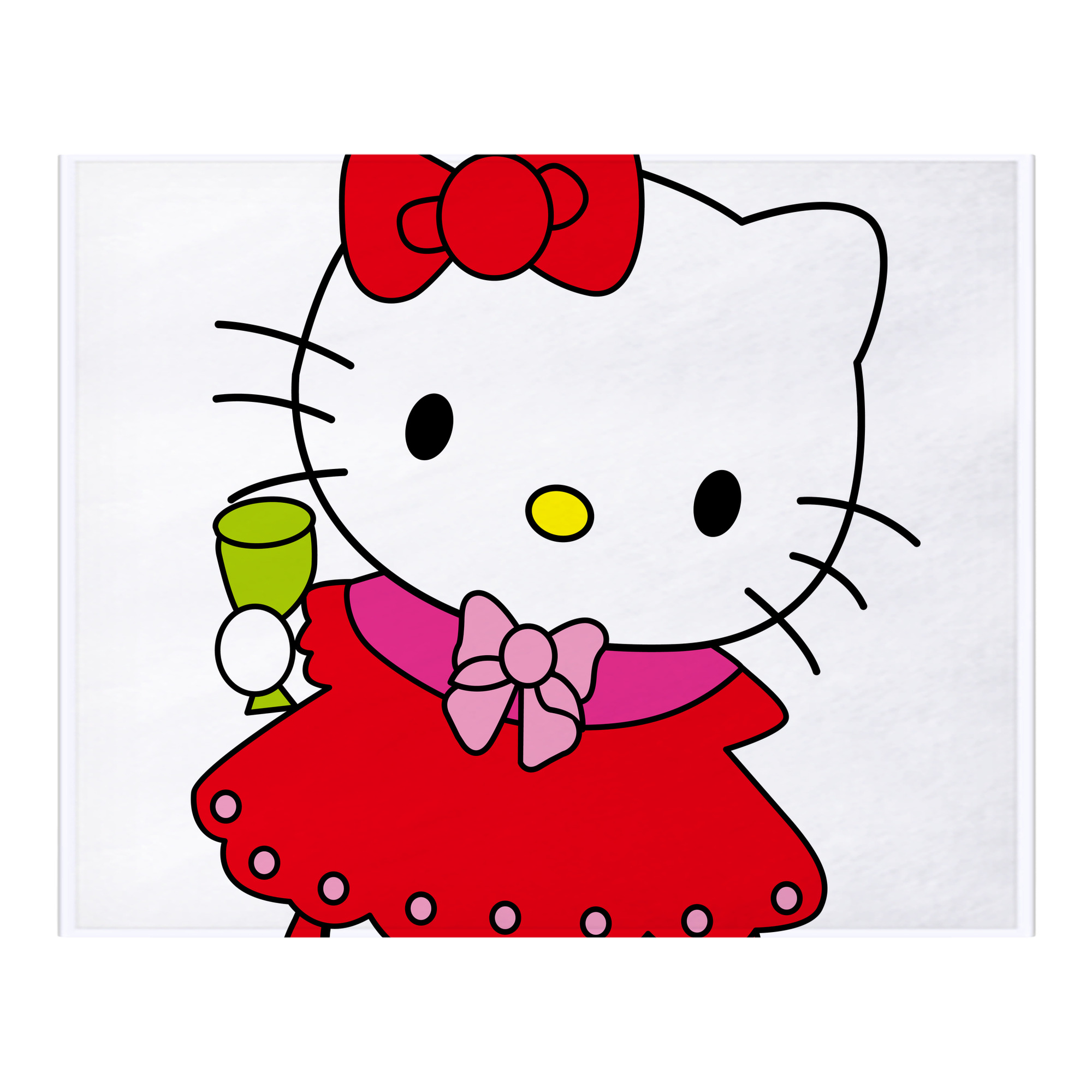 （画像用） Hello Kitty ハローキティ フランネルブランケット・多サイズ対応（横型）