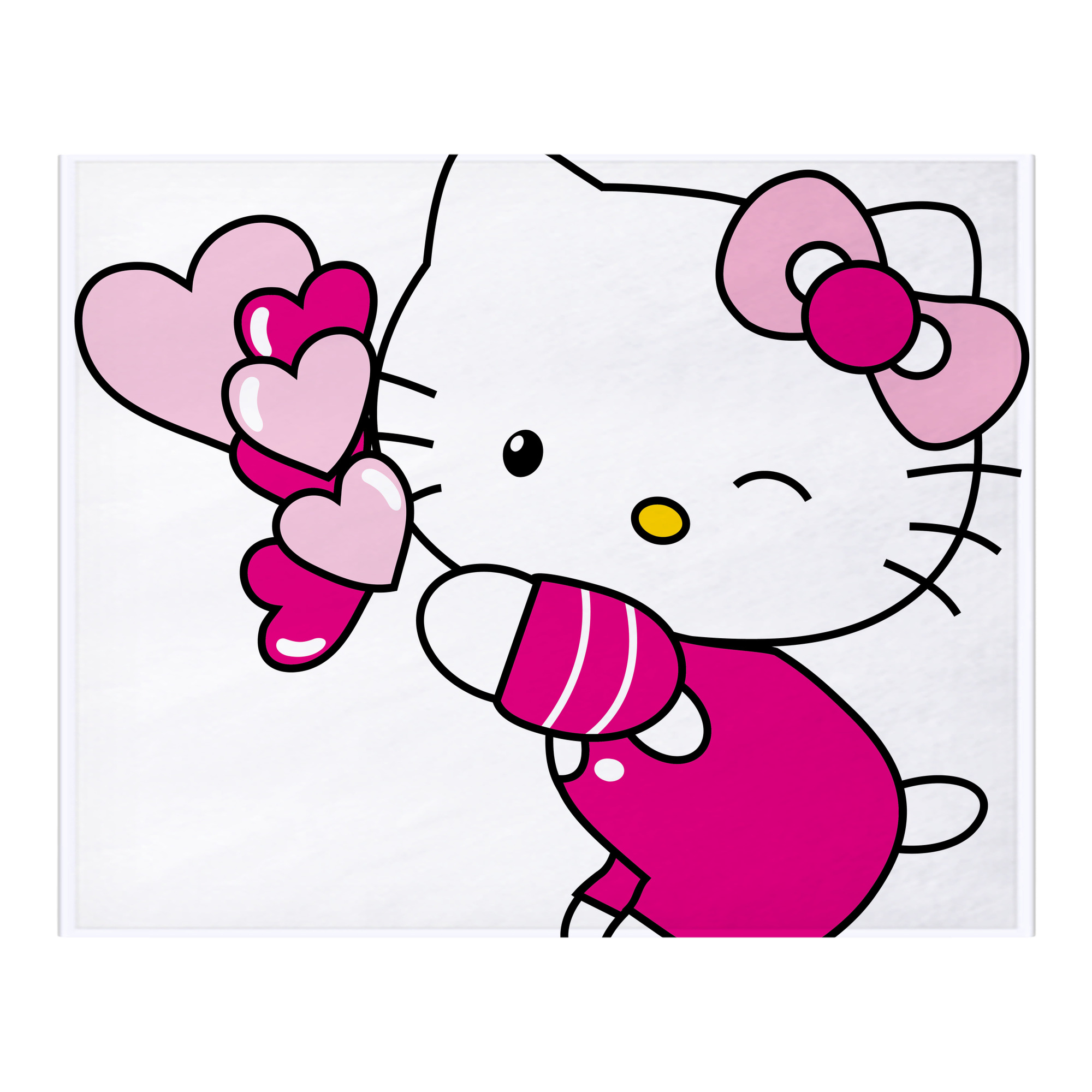 （画像用） Hello Kitty ハローキティ フランネルブランケット・多サイズ対応（横型）