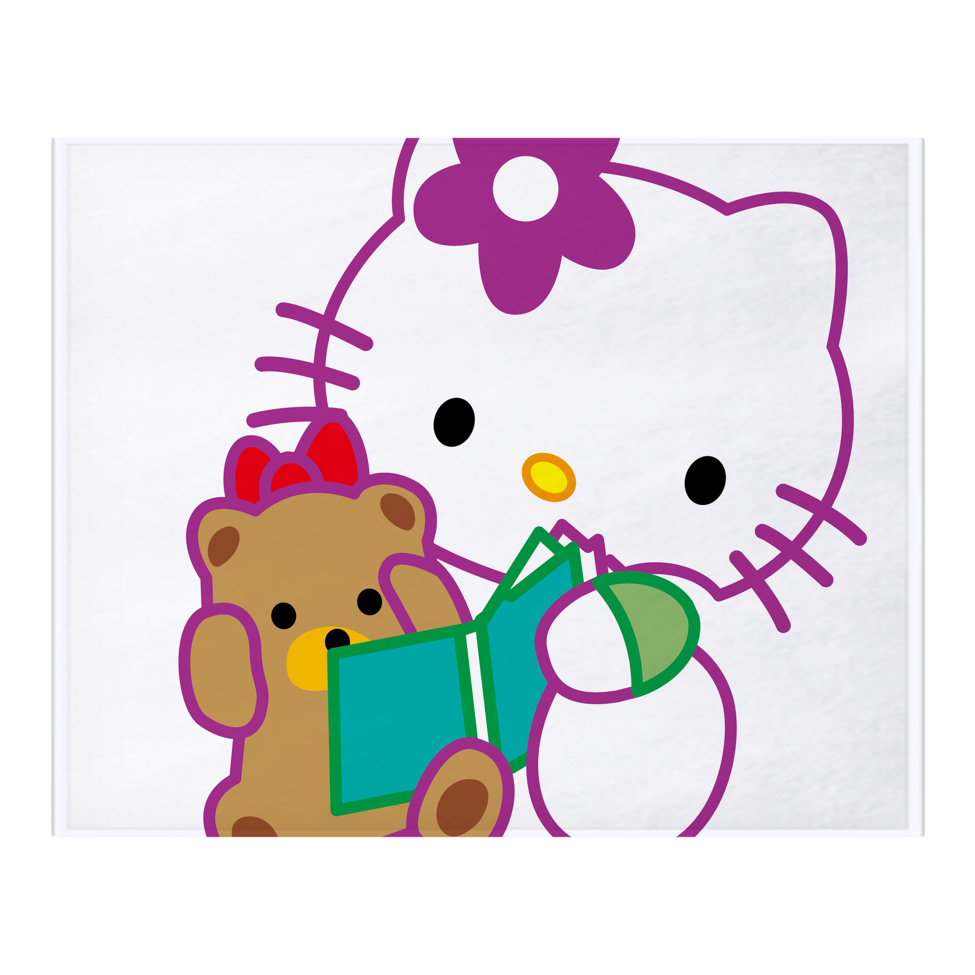 （画像用） Hello Kitty ハローキティ フランネルブランケット・多サイズ対応（横型）