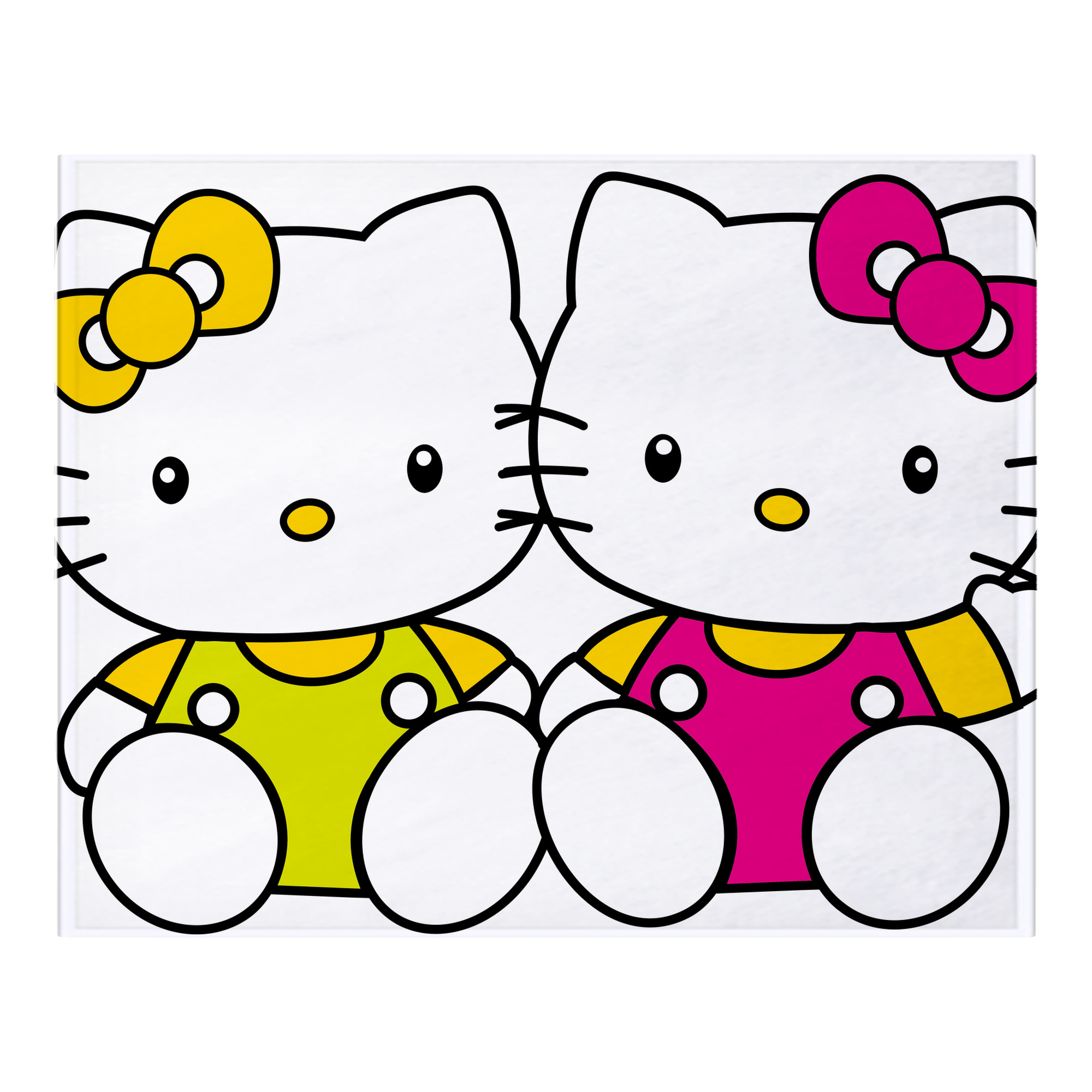 （画像用） Hello Kitty ハローキティ フランネルブランケット・多サイズ対応（横型）