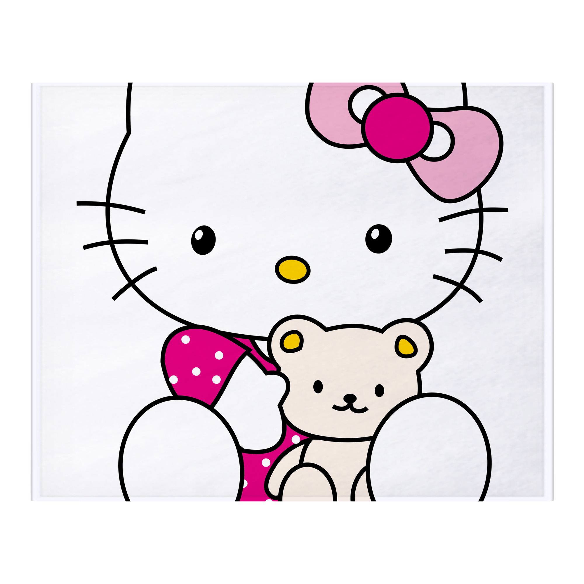 （画像用） Hello Kitty ハローキティ フランネルブランケット・多サイズ対応（横型）