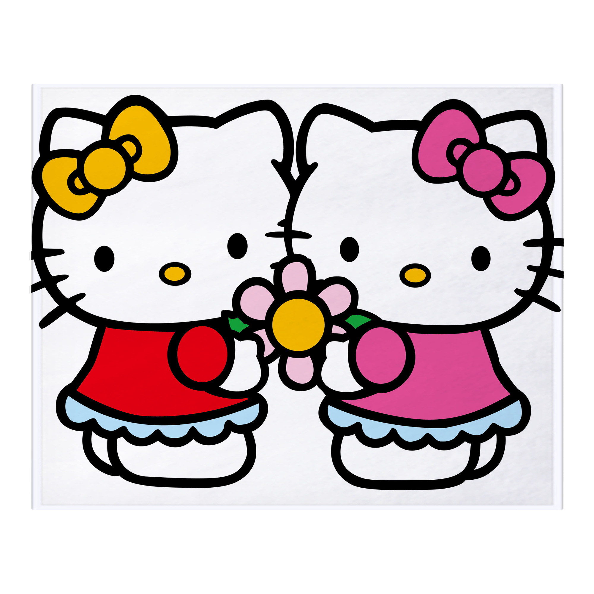 （画像用） Hello Kitty ハローキティ フランネルブランケット・多サイズ対応（横型）