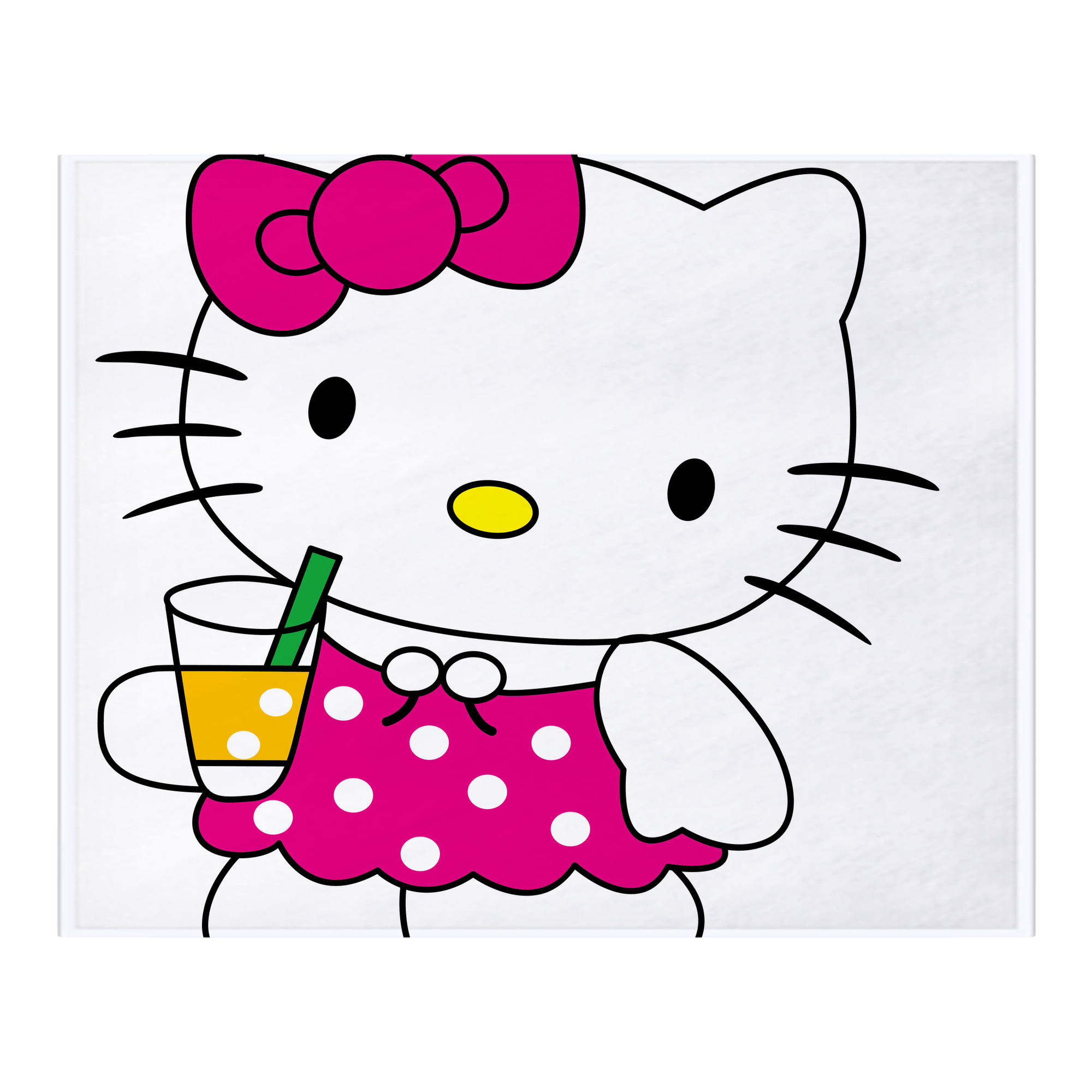 （画像用） Hello Kitty ハローキティ フランネルブランケット・多サイズ対応（横型）