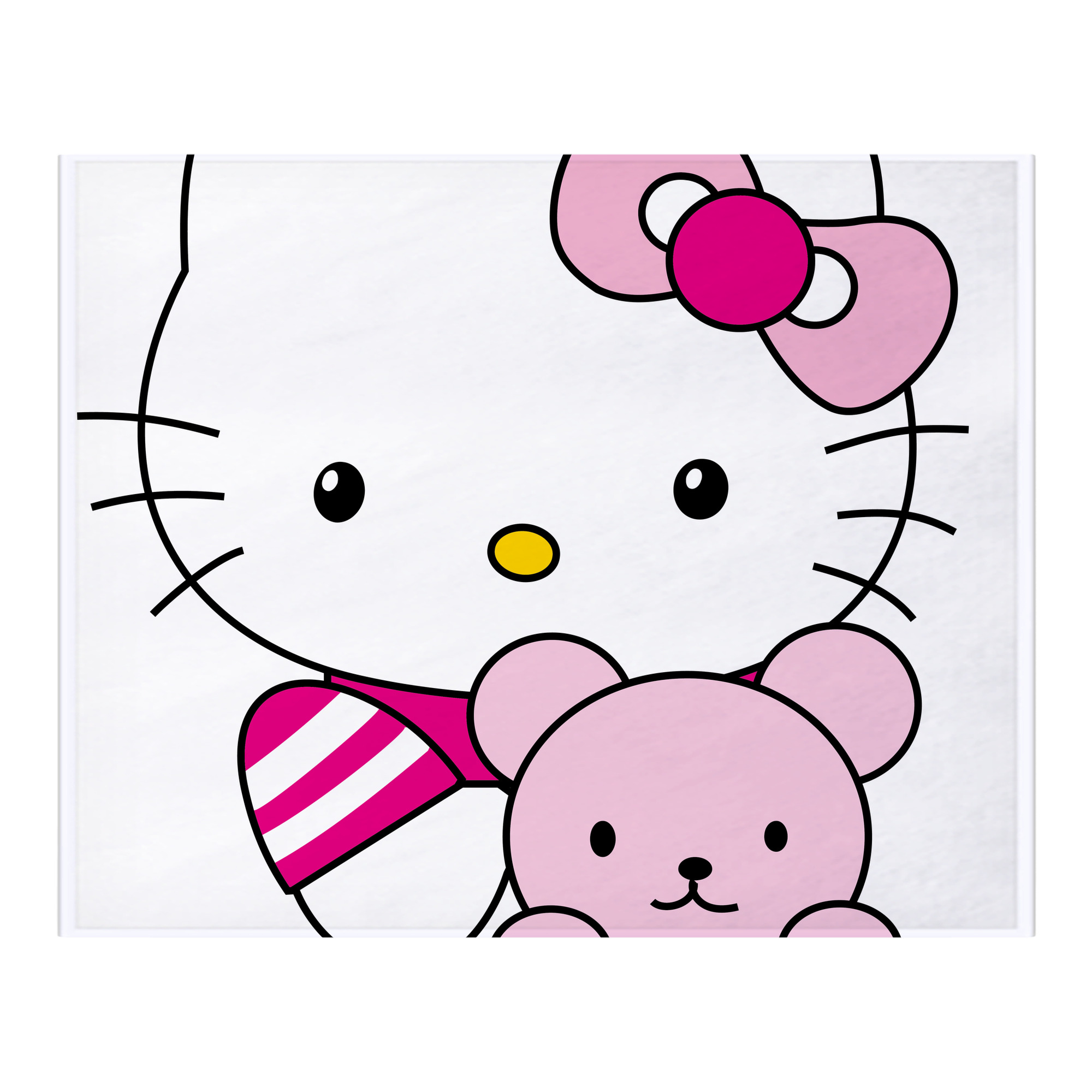 （画像用） Hello Kitty ハローキティ フランネルブランケット・多サイズ対応（横型）