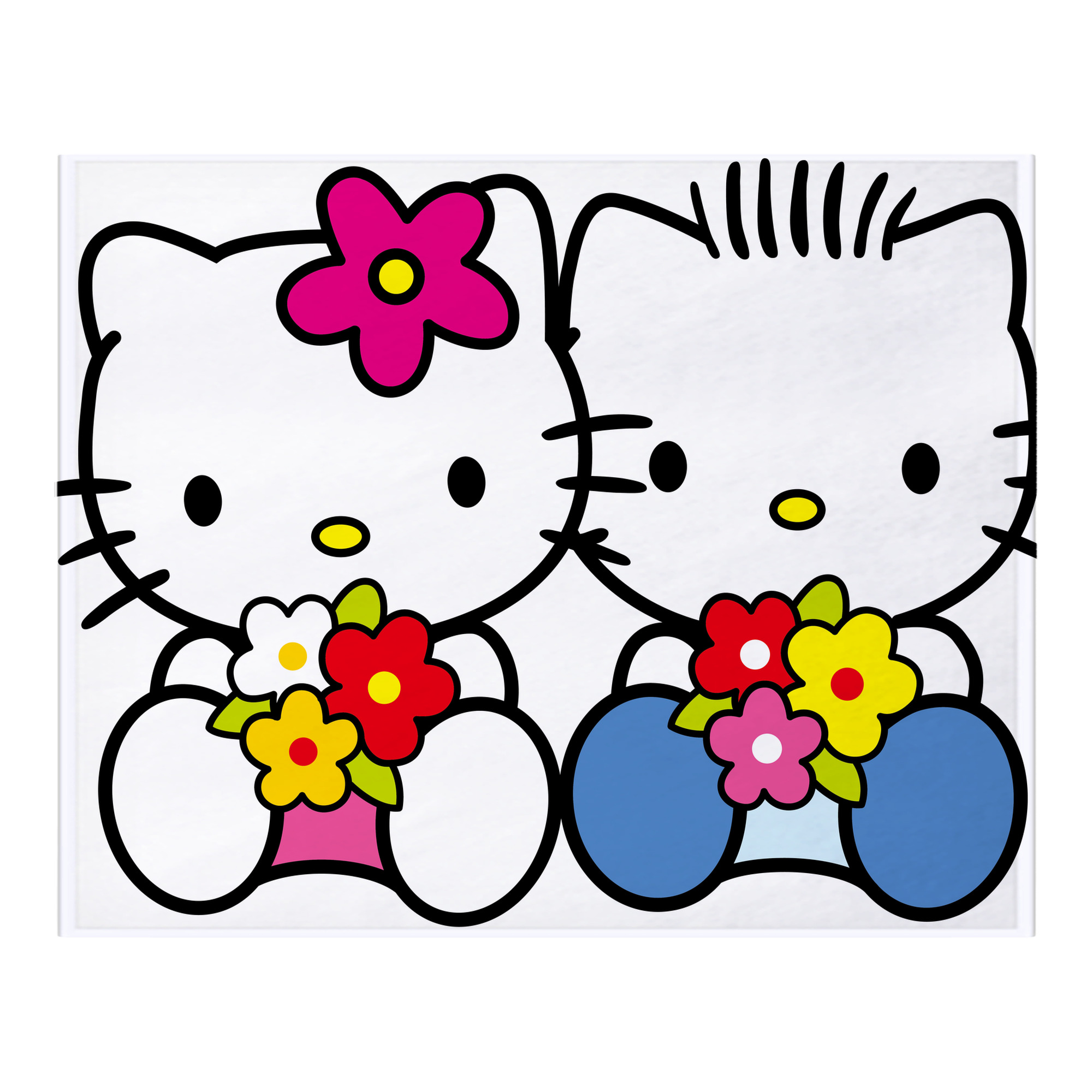 （画像用） Hello Kitty ハローキティ フランネルブランケット・多サイズ対応（横型）