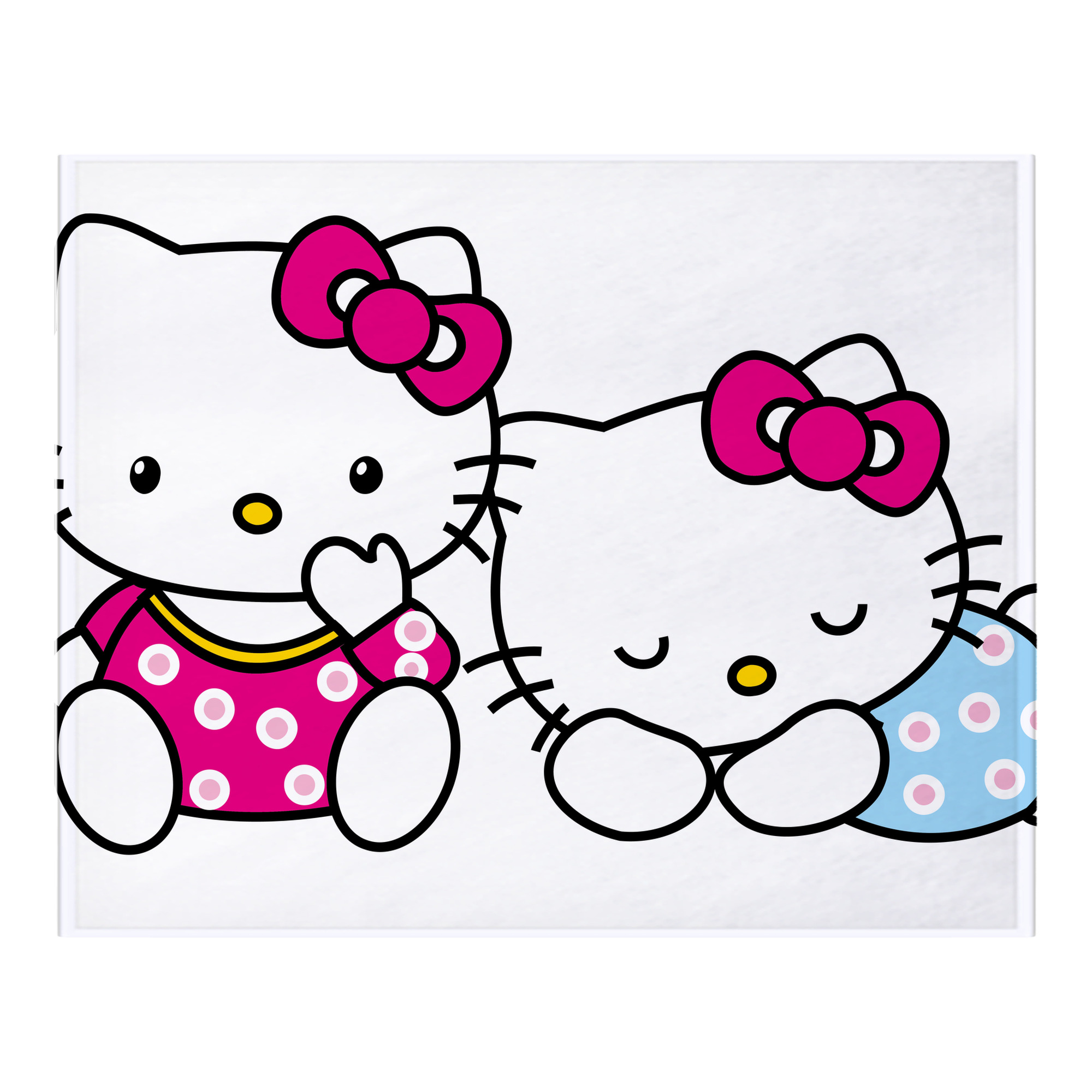 （画像用） Hello Kitty ハローキティ フランネルブランケット・多サイズ対応（横型）