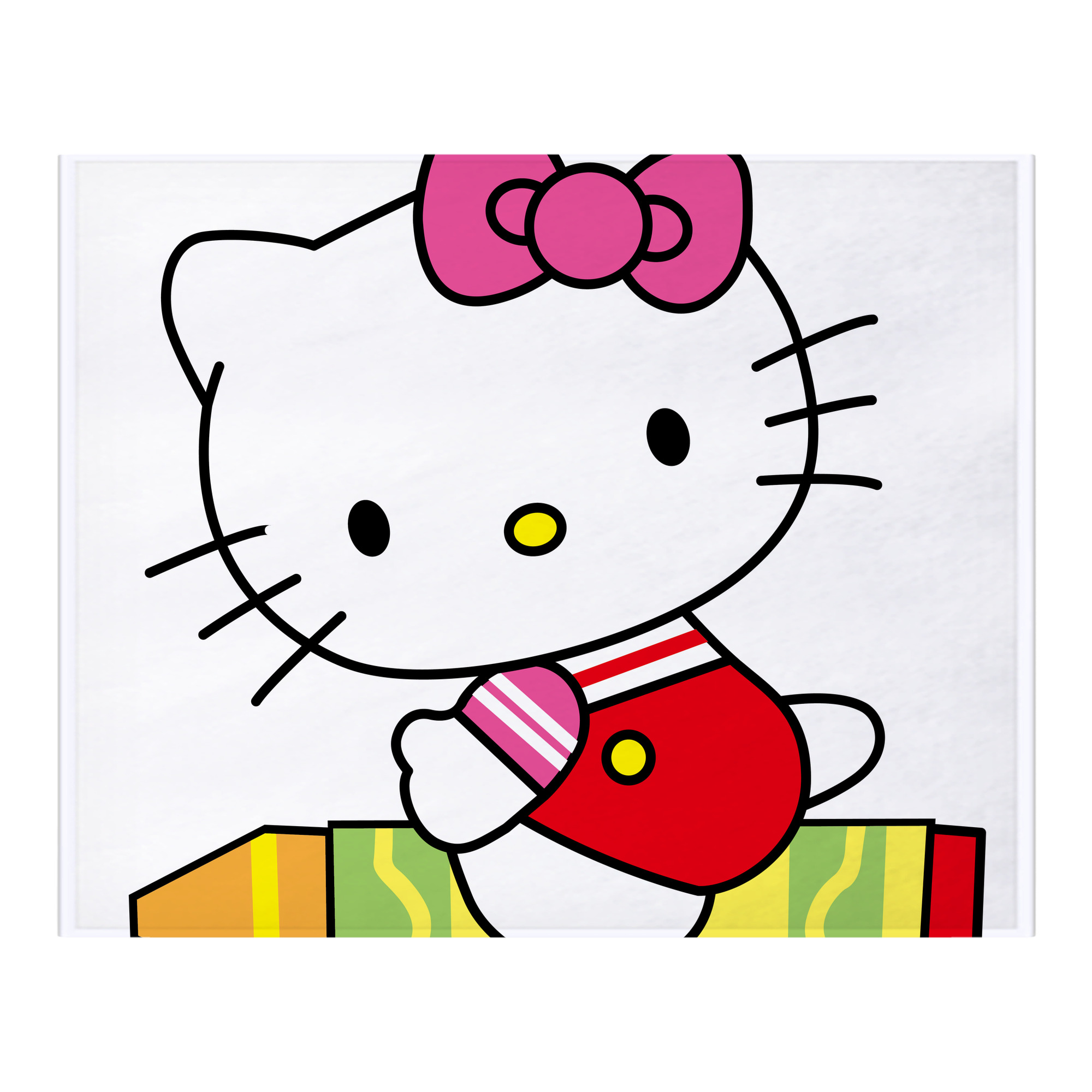 （画像用） Hello Kitty ハローキティ フランネルブランケット・多サイズ対応（横型）