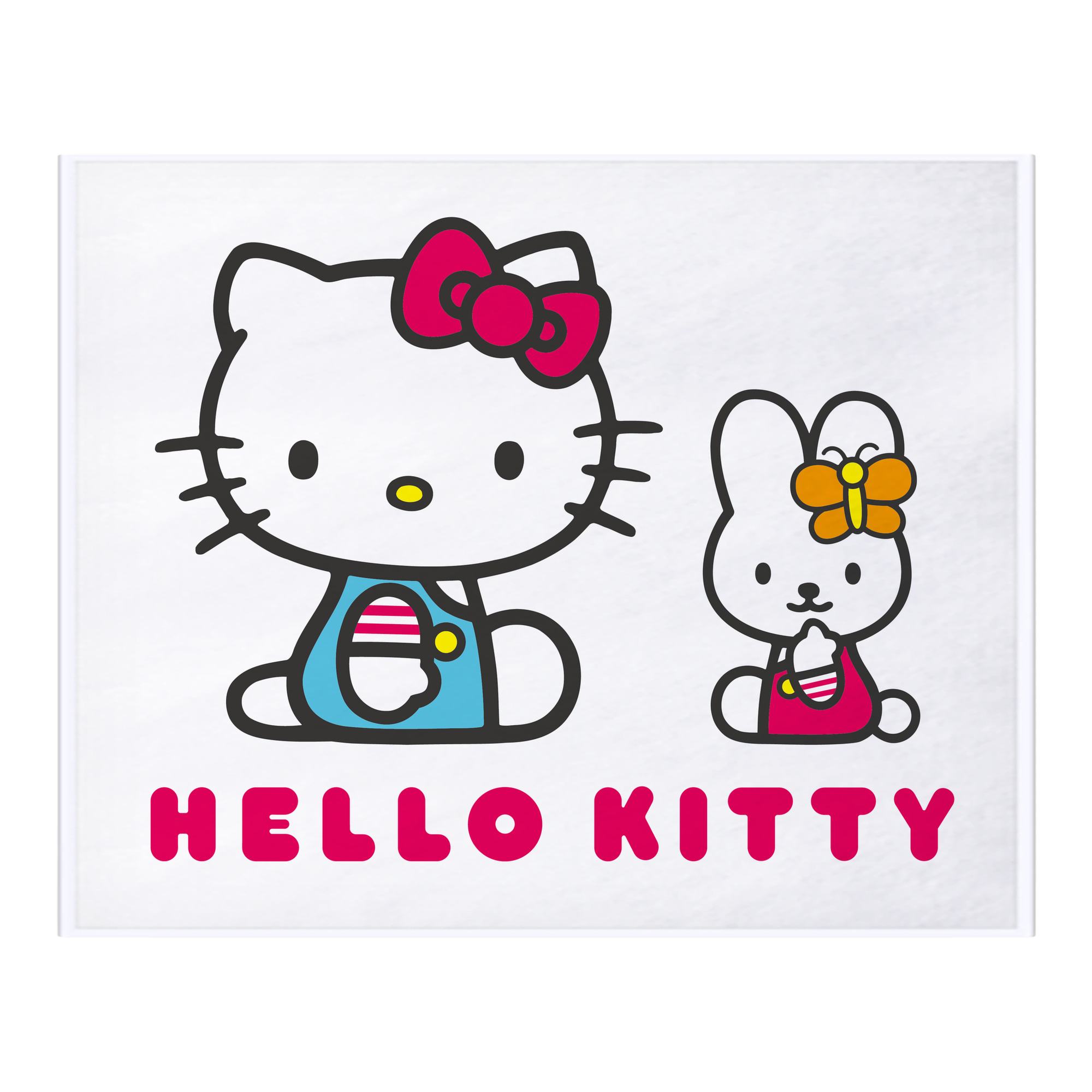 （画像用） Hello Kitty ハローキティ フランネルブランケット・多サイズ対応（横型）