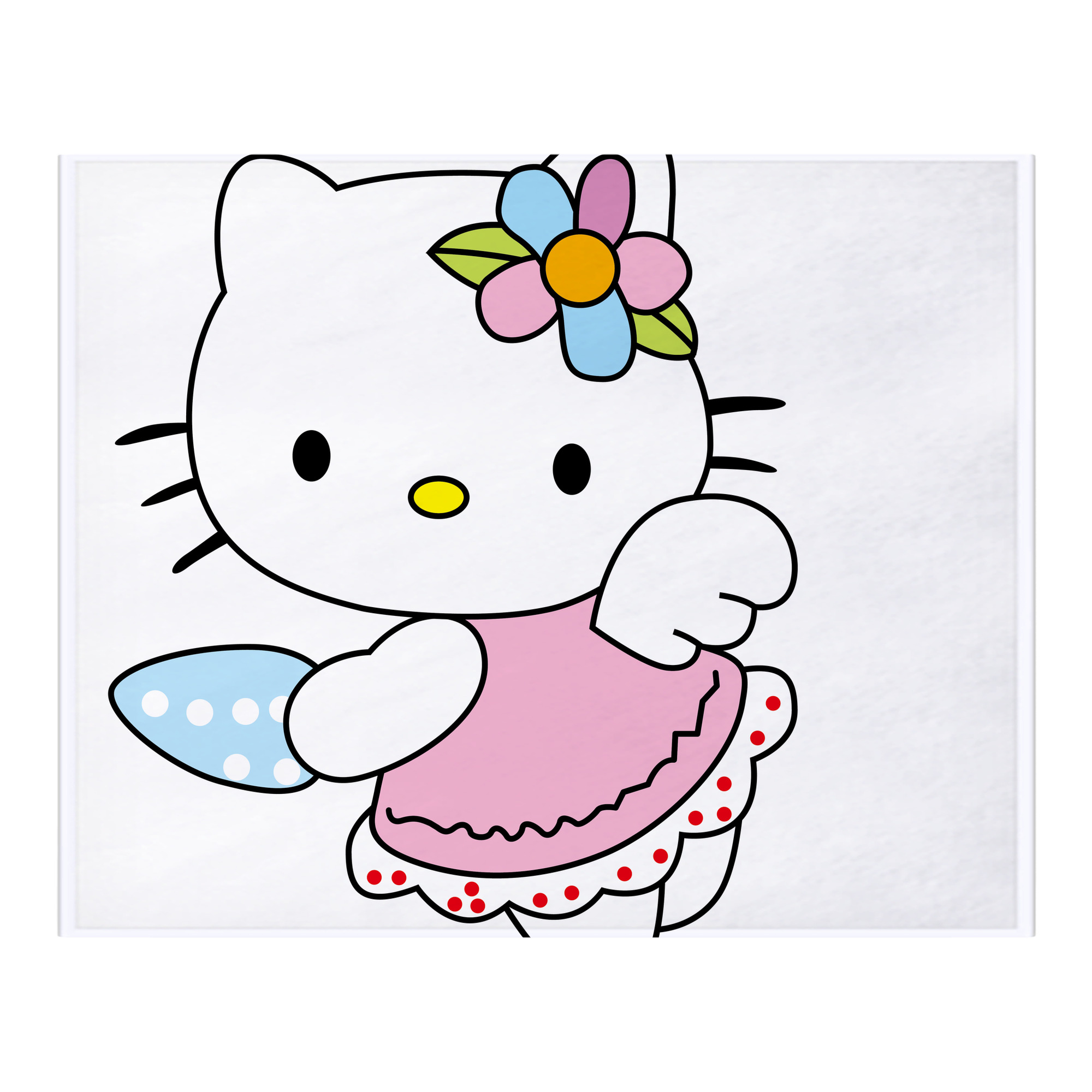 （画像用） Hello Kitty ハローキティ フランネルブランケット・多サイズ対応（横型）