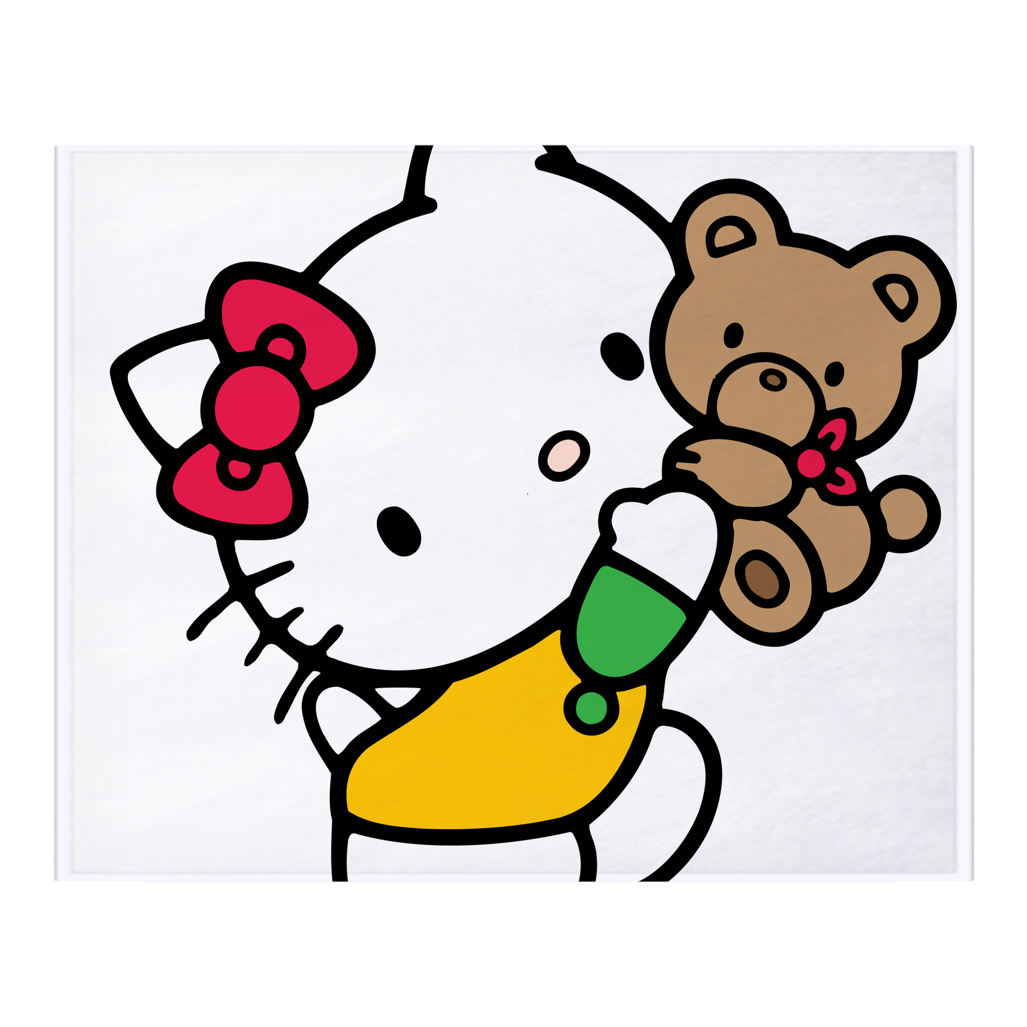 （画像用） Hello Kitty ハローキティ フランネルブランケット・多サイズ対応（横型）