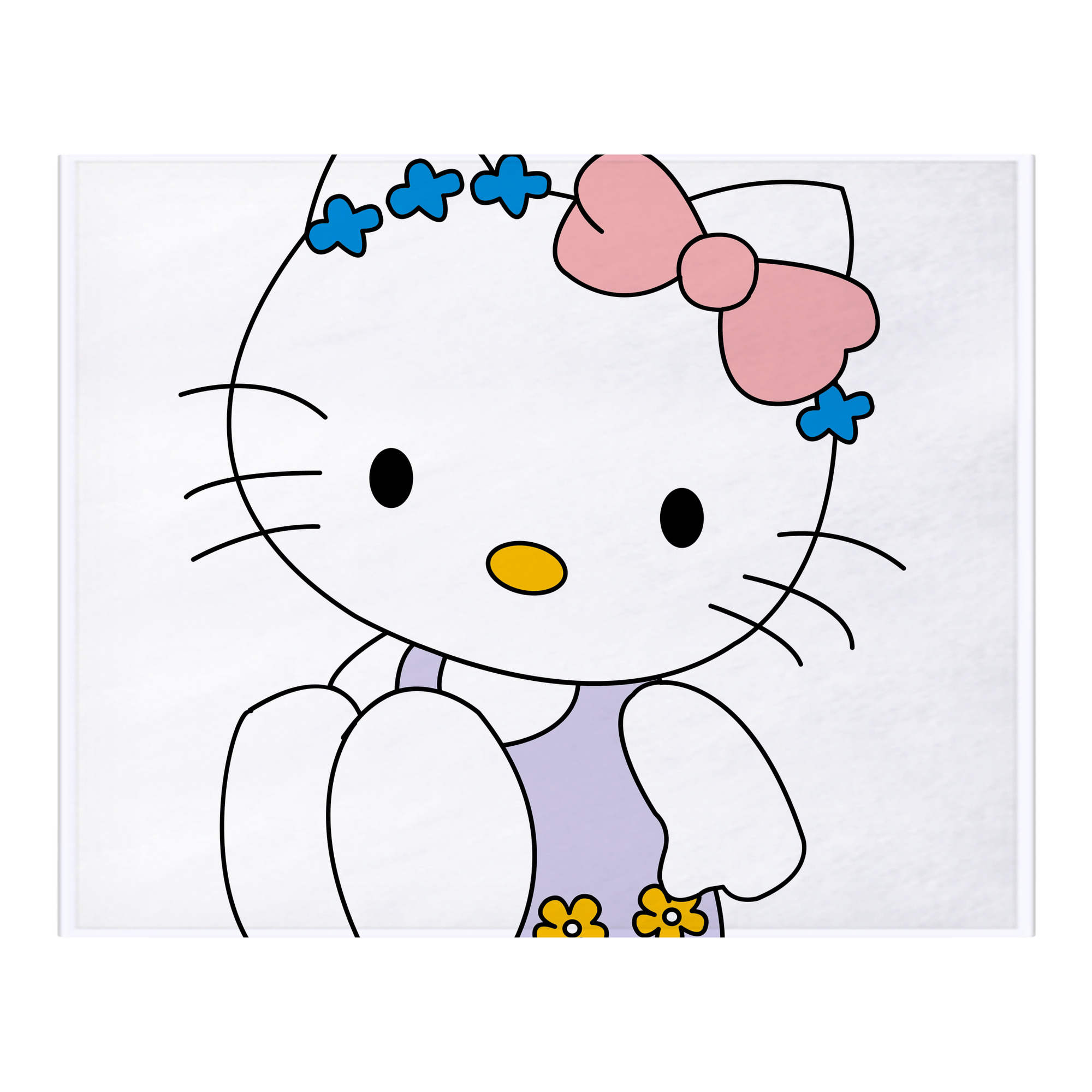 （画像用） Hello Kitty ハローキティ フランネルブランケット・多サイズ対応（横型）