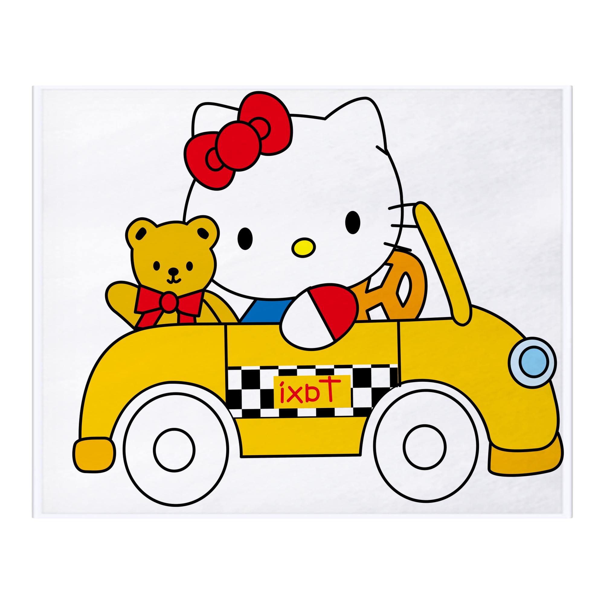（画像用） Hello Kitty ハローキティ フランネルブランケット・多サイズ対応（横型）