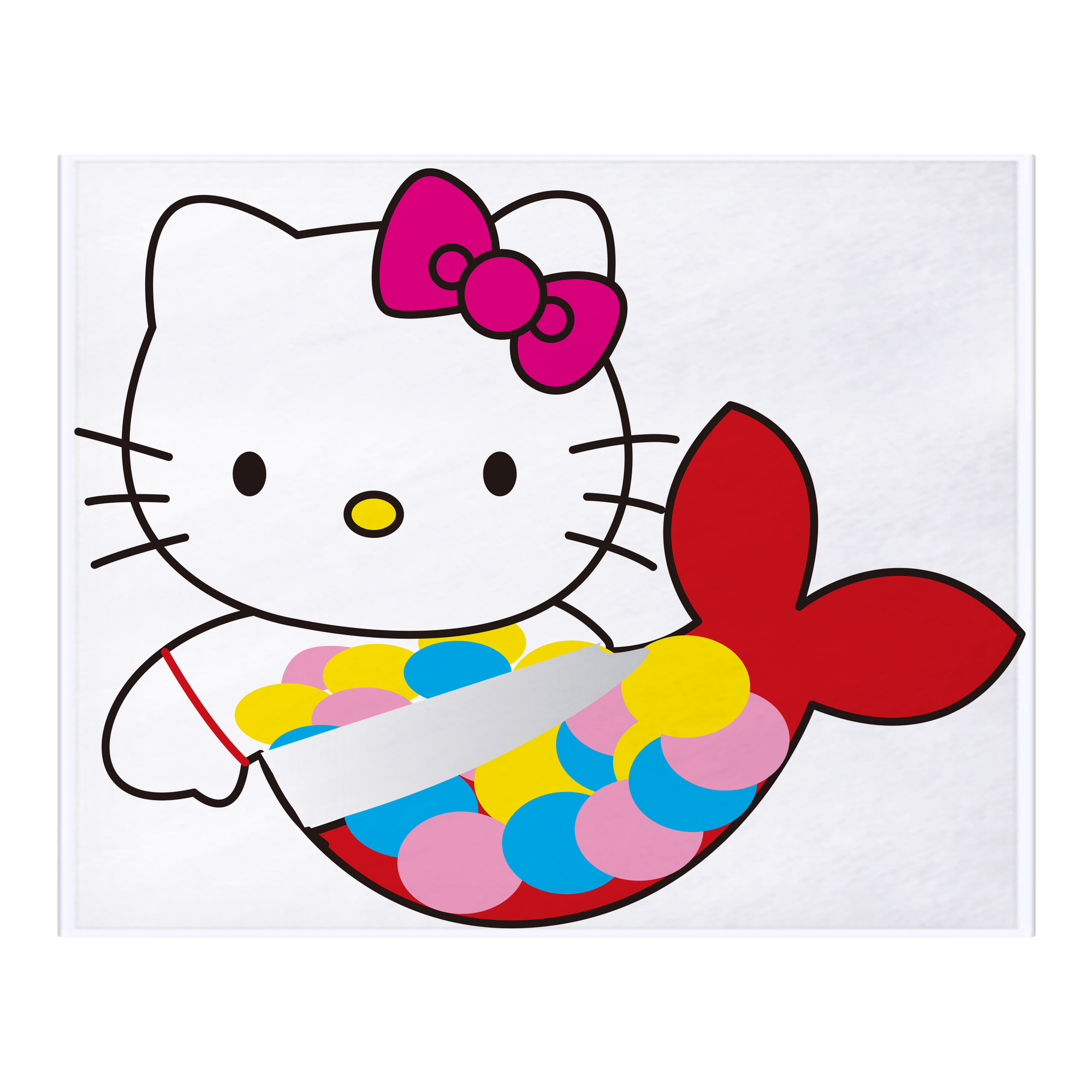 （画像用） Hello Kitty ハローキティ フランネルブランケット・多サイズ対応（横型）