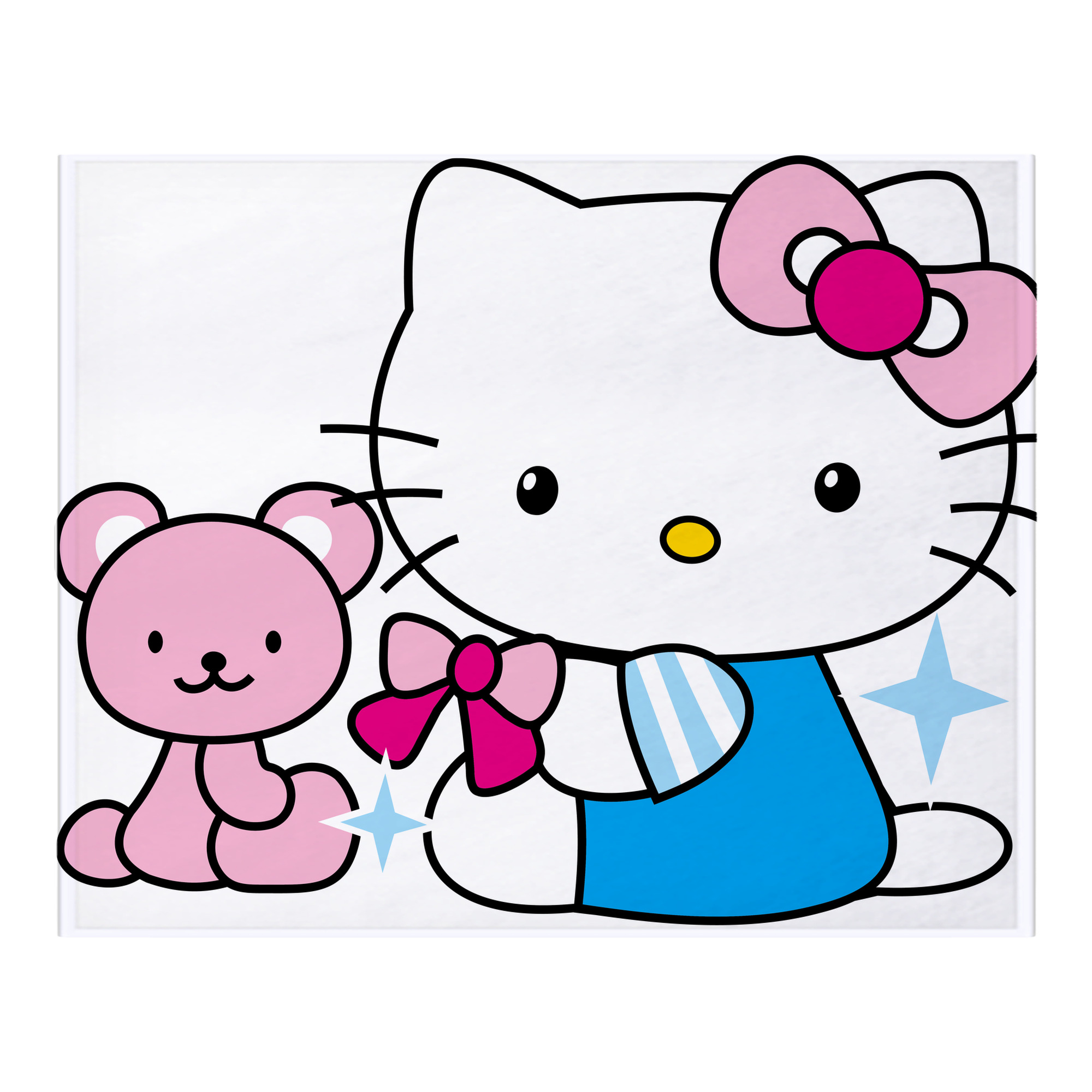 （画像用） Hello Kitty ハローキティ フランネルブランケット・多サイズ対応（横型）