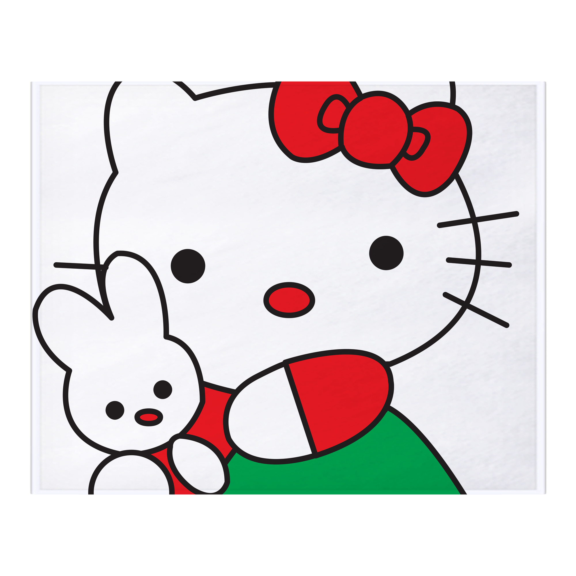 （画像用） Hello Kitty ハローキティ フランネルブランケット・多サイズ対応（横型）