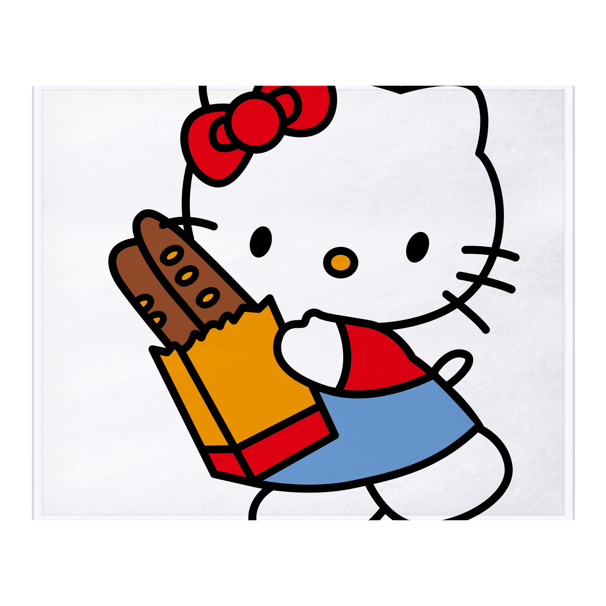 （画像用） Hello Kitty ハローキティ フランネルブランケット・多サイズ対応（横型）
