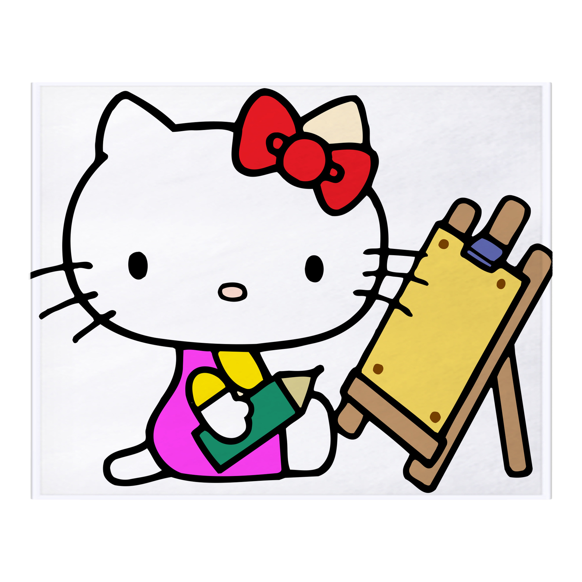 （画像用） Hello Kitty ハローキティ フランネルブランケット・多サイズ対応（横型）