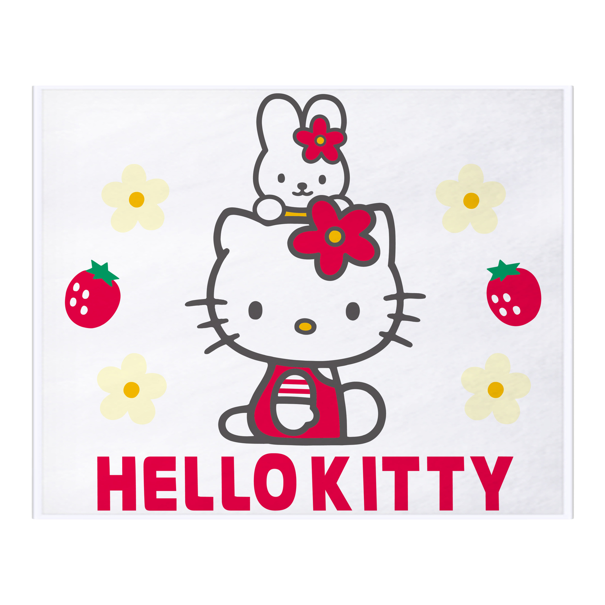 （画像用） Hello Kitty ハローキティ フランネルブランケット・多サイズ対応（横型）
