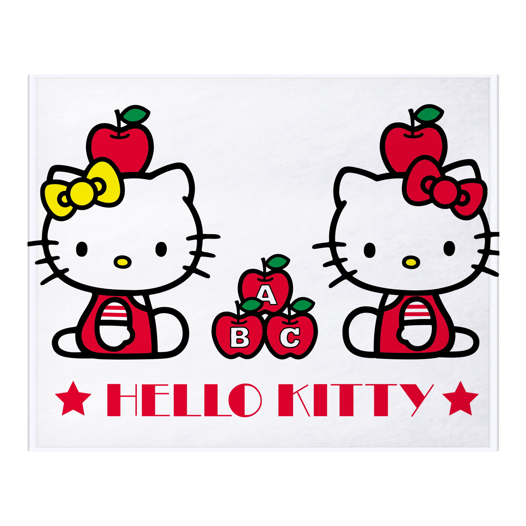 （画像用） Hello Kitty ハローキティ フランネルブランケット・多サイズ対応（横型）