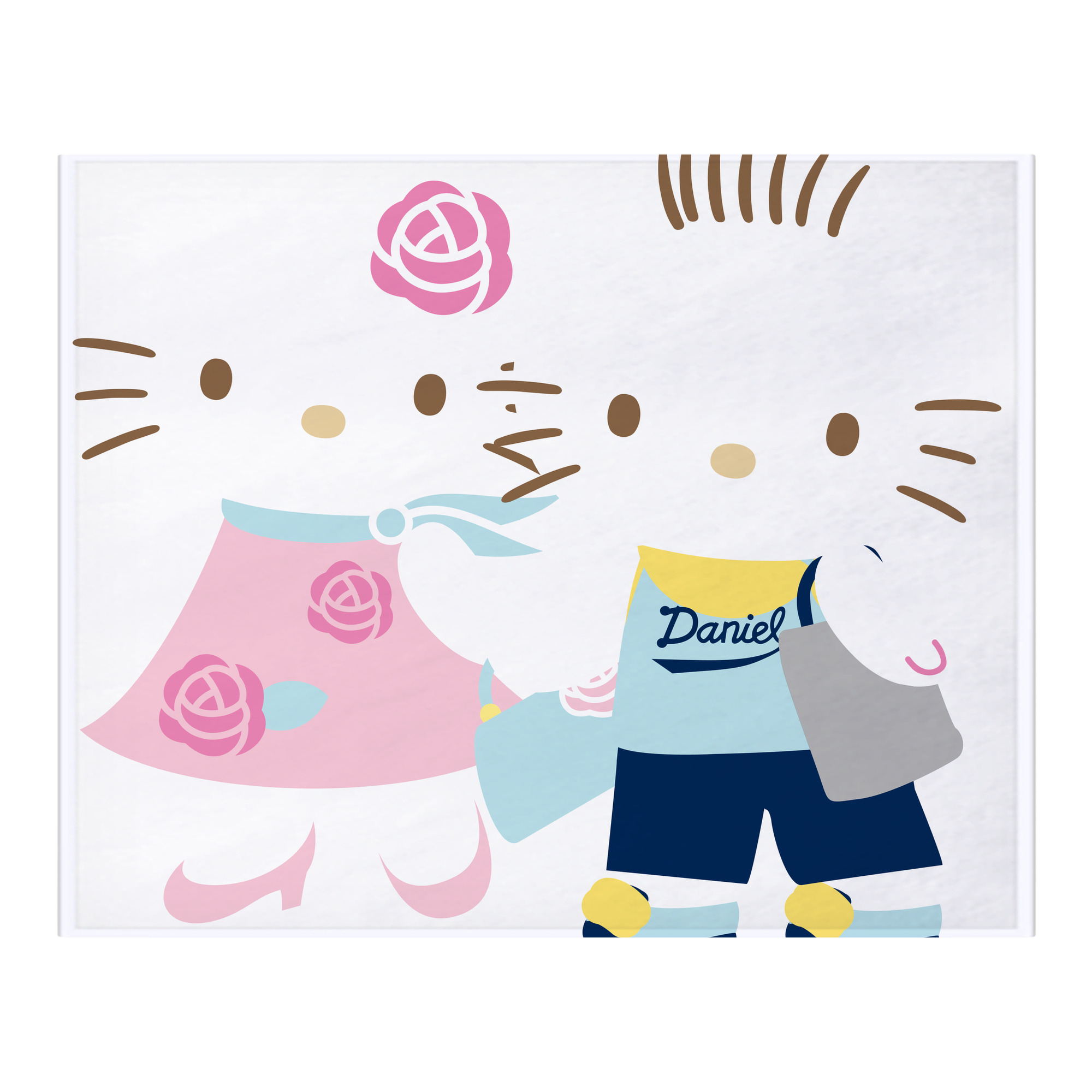 （画像用） Hello Kitty ハローキティ フランネルブランケット・多サイズ対応（横型）
