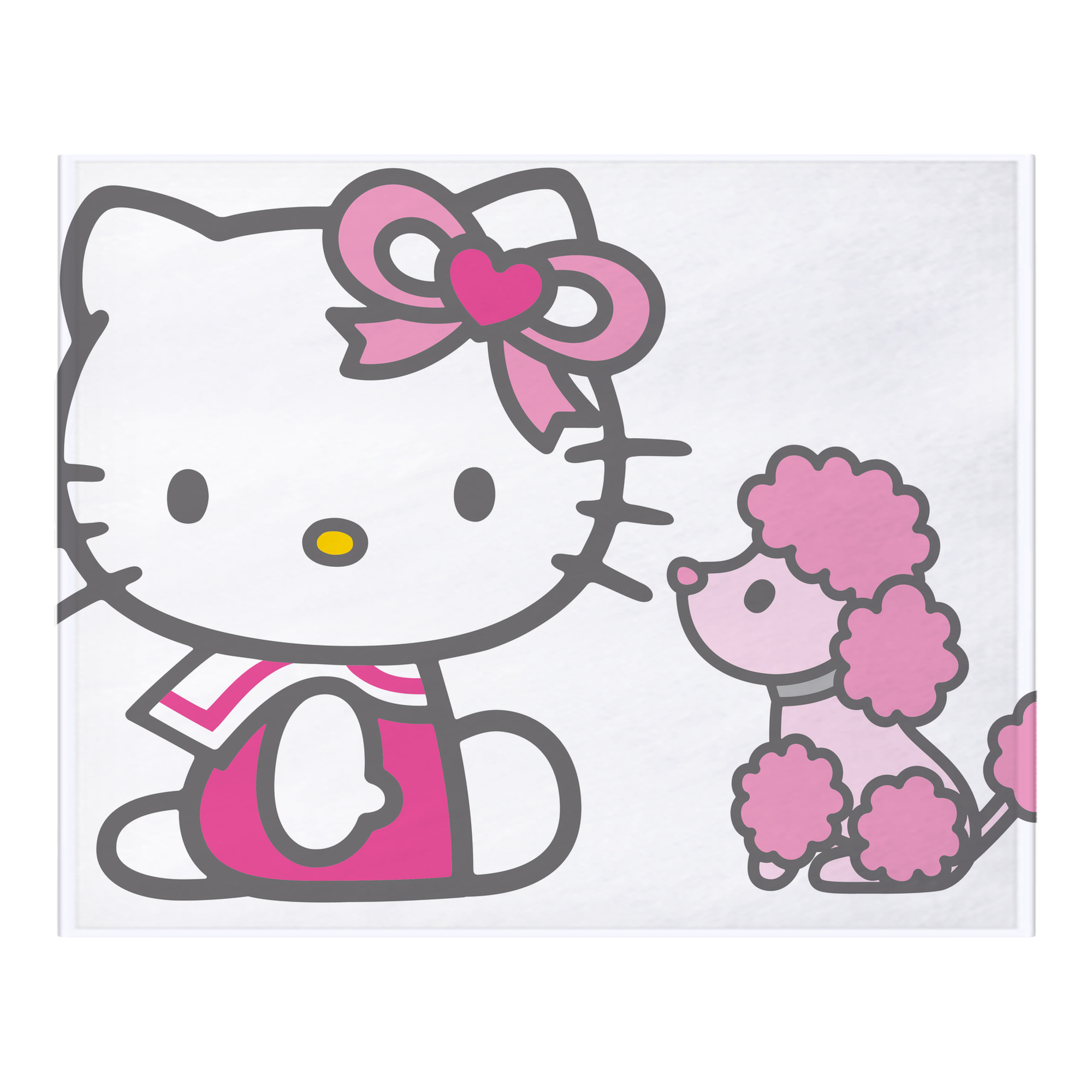 （画像用） Hello Kitty ハローキティ フランネルブランケット・多サイズ対応（横型）