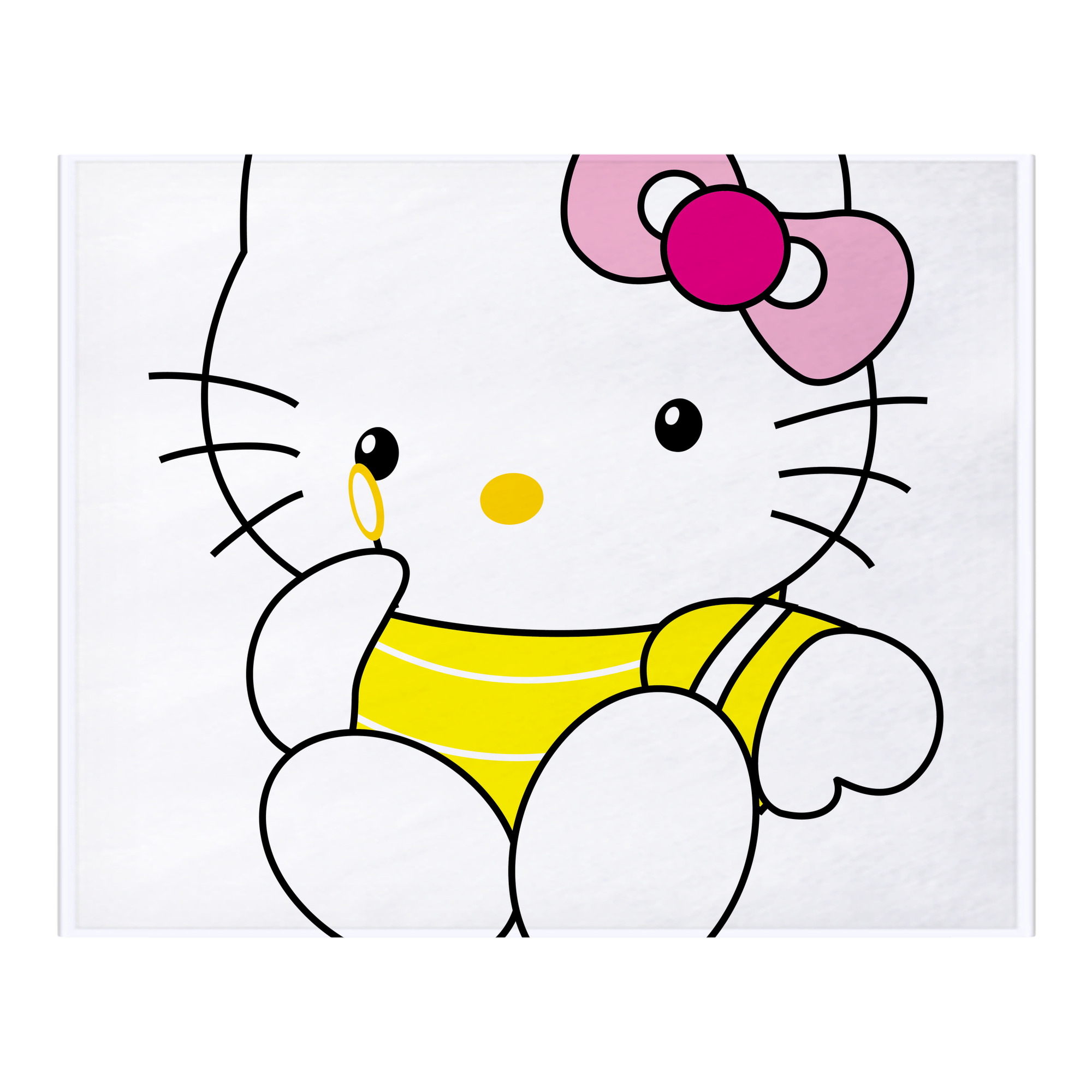 （画像用） Hello Kitty ハローキティ フランネルブランケット・多サイズ対応（横型）