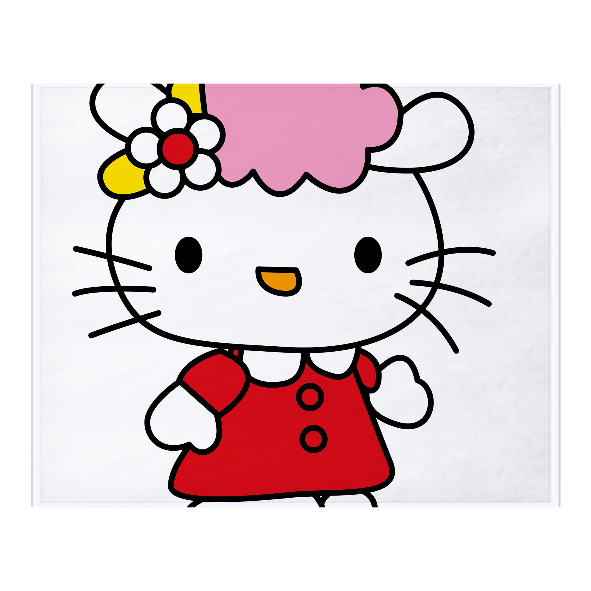 （画像用） Hello Kitty ハローキティ フランネルブランケット・多サイズ対応（横型）