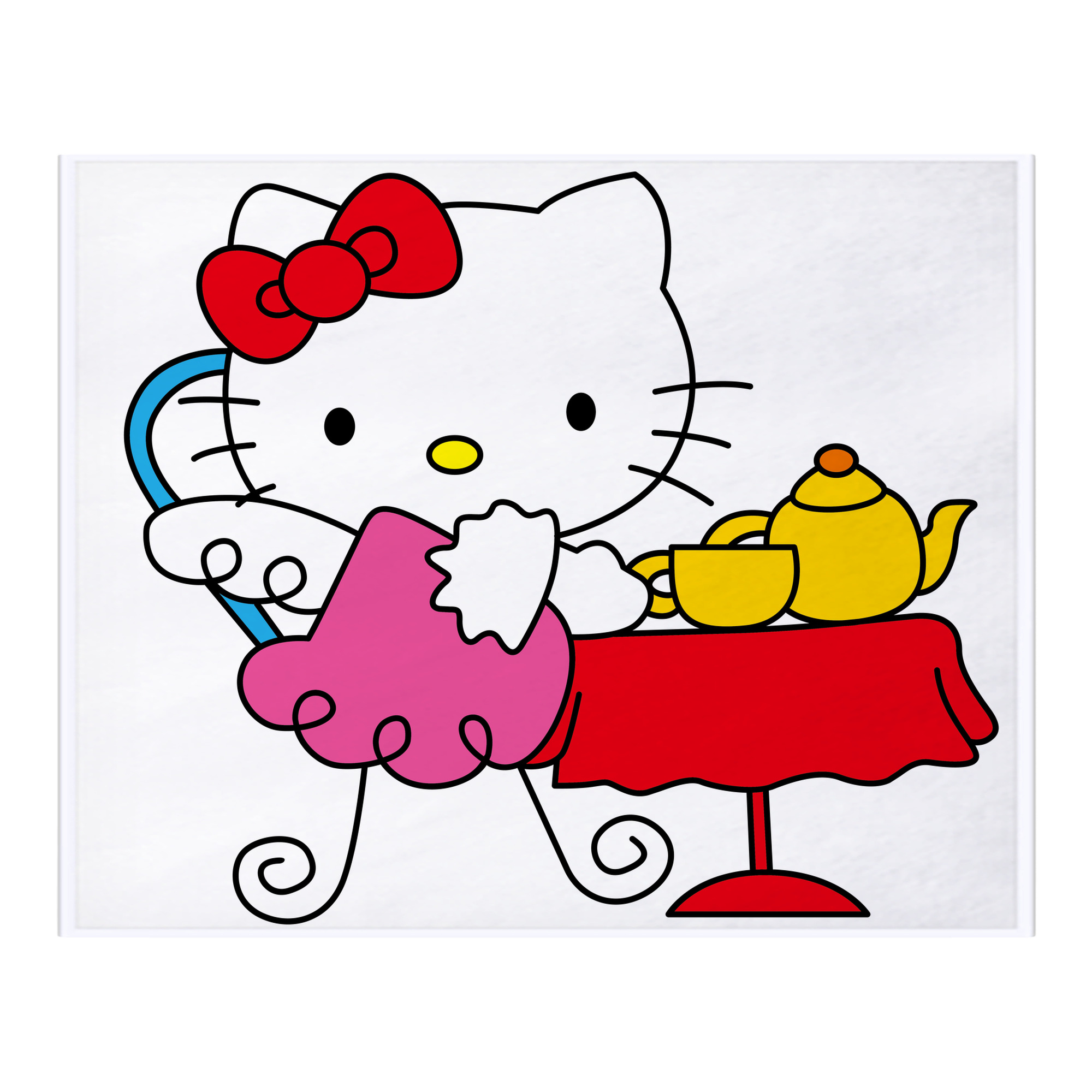 （画像用） Hello Kitty ハローキティ フランネルブランケット・多サイズ対応（横型）