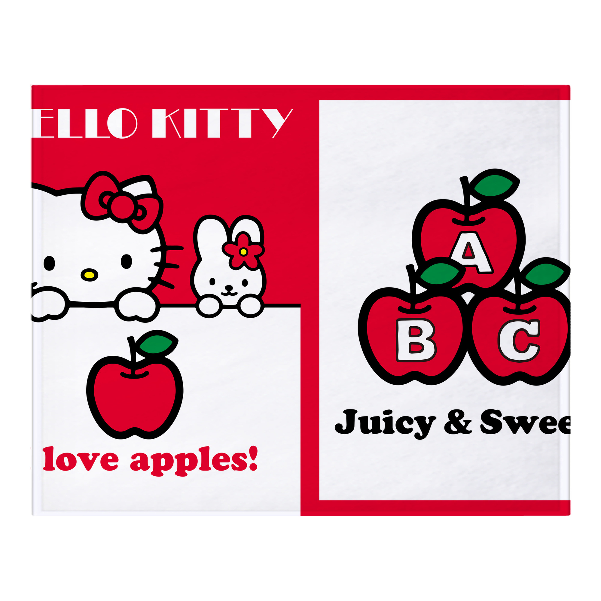 （画像用） Hello Kitty ハローキティ フランネルブランケット・多サイズ対応（横型）
