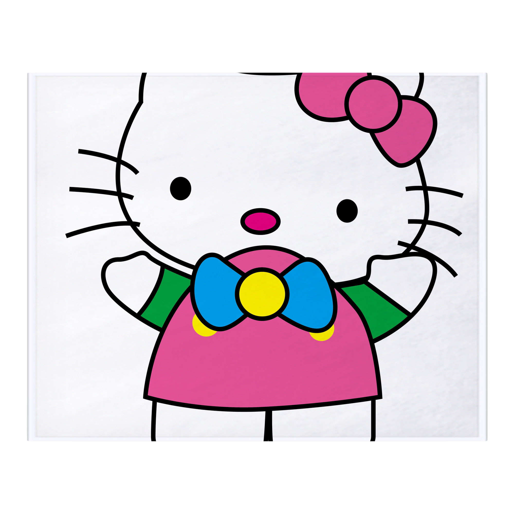 （画像用） Hello Kitty ハローキティ フランネルブランケット・多サイズ対応（横型）