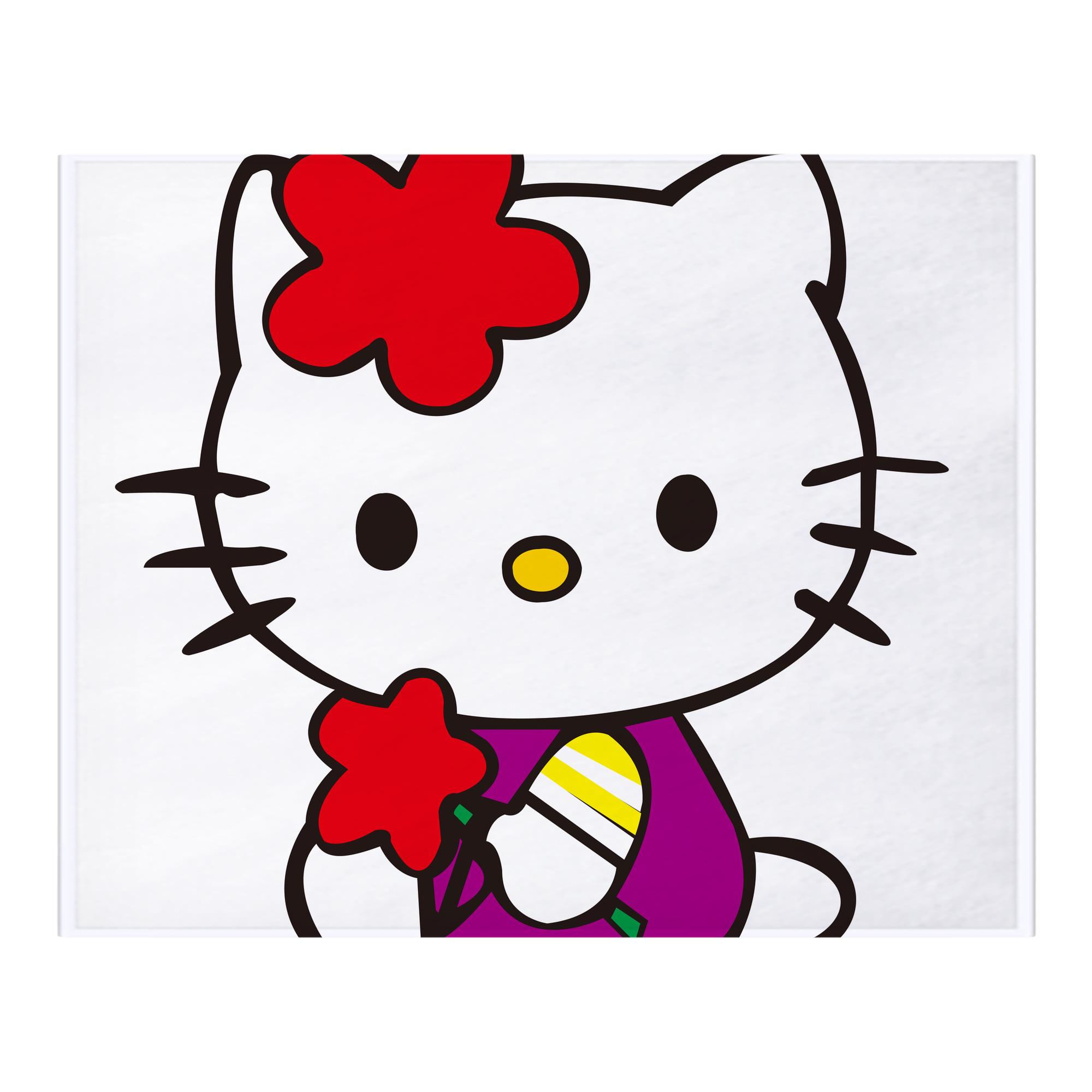 （画像用） Hello Kitty ハローキティ フランネルブランケット・多サイズ対応（横型）
