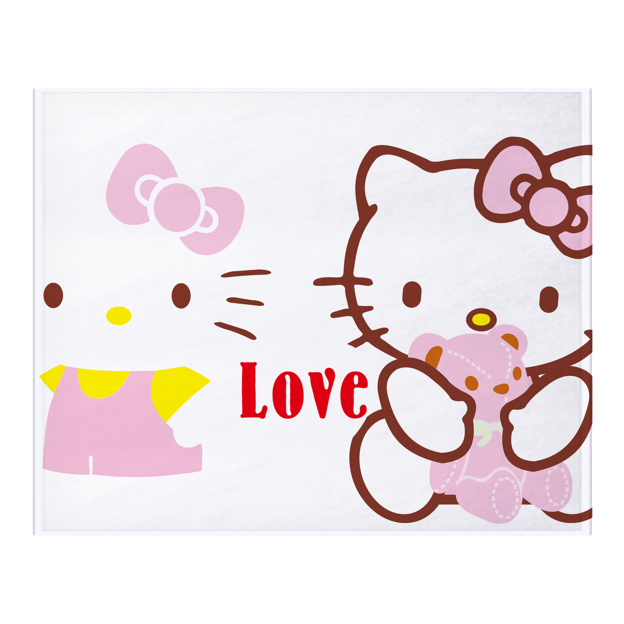 （画像用） Hello Kitty ハローキティ フランネルブランケット・多サイズ対応（横型）