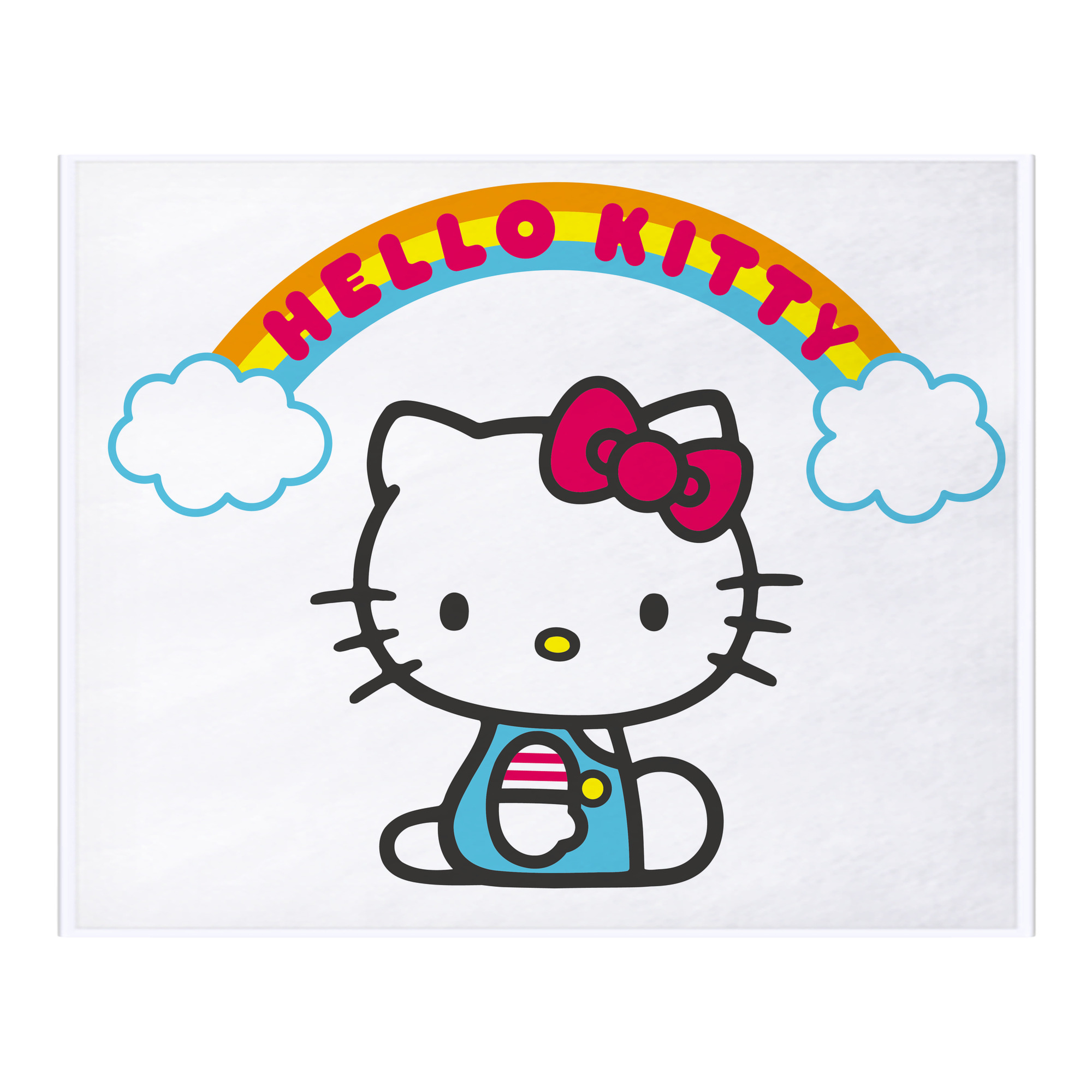 （画像用） Hello Kitty ハローキティ フランネルブランケット・多サイズ対応（横型）