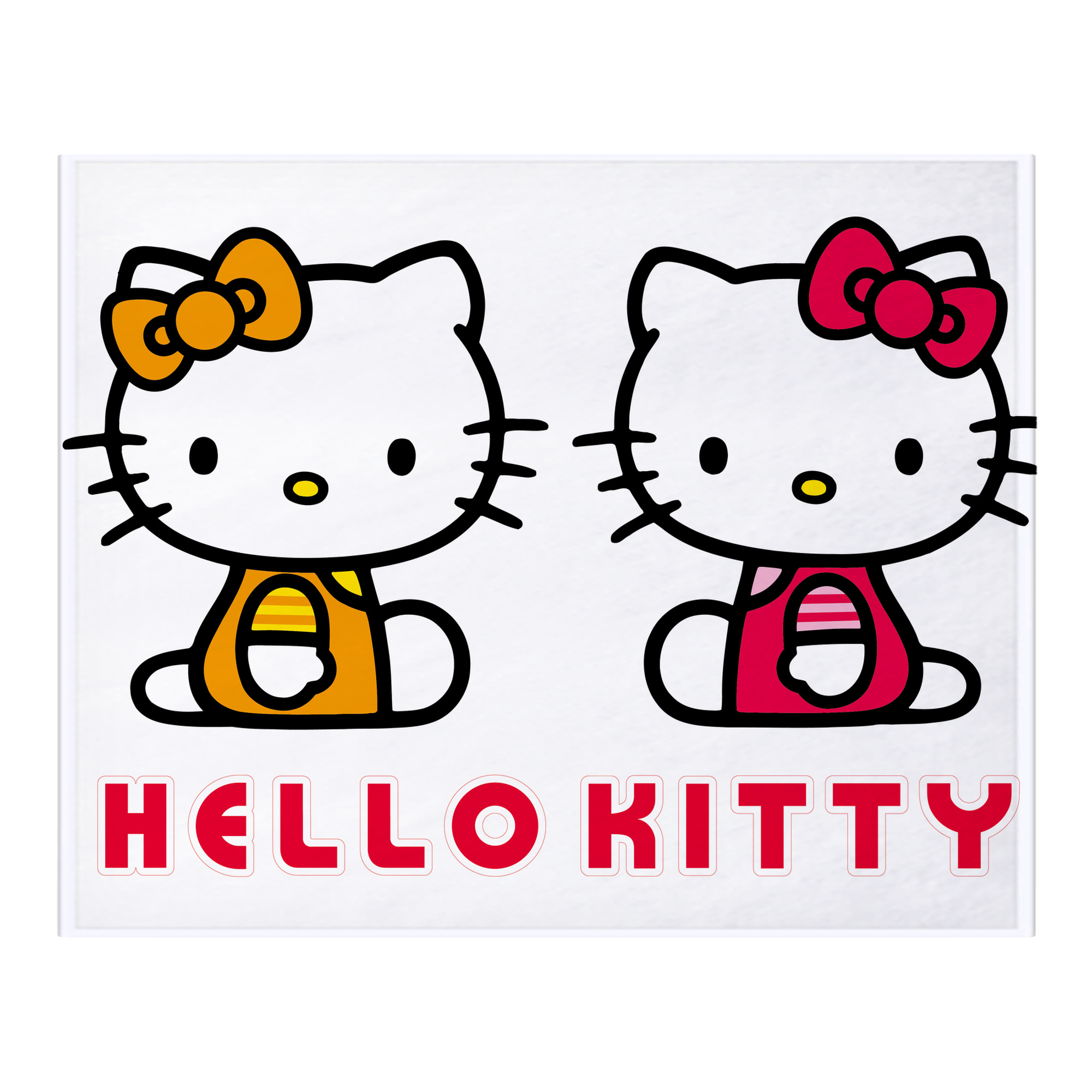 （画像用） Hello Kitty ハローキティ フランネルブランケット・多サイズ対応（横型）