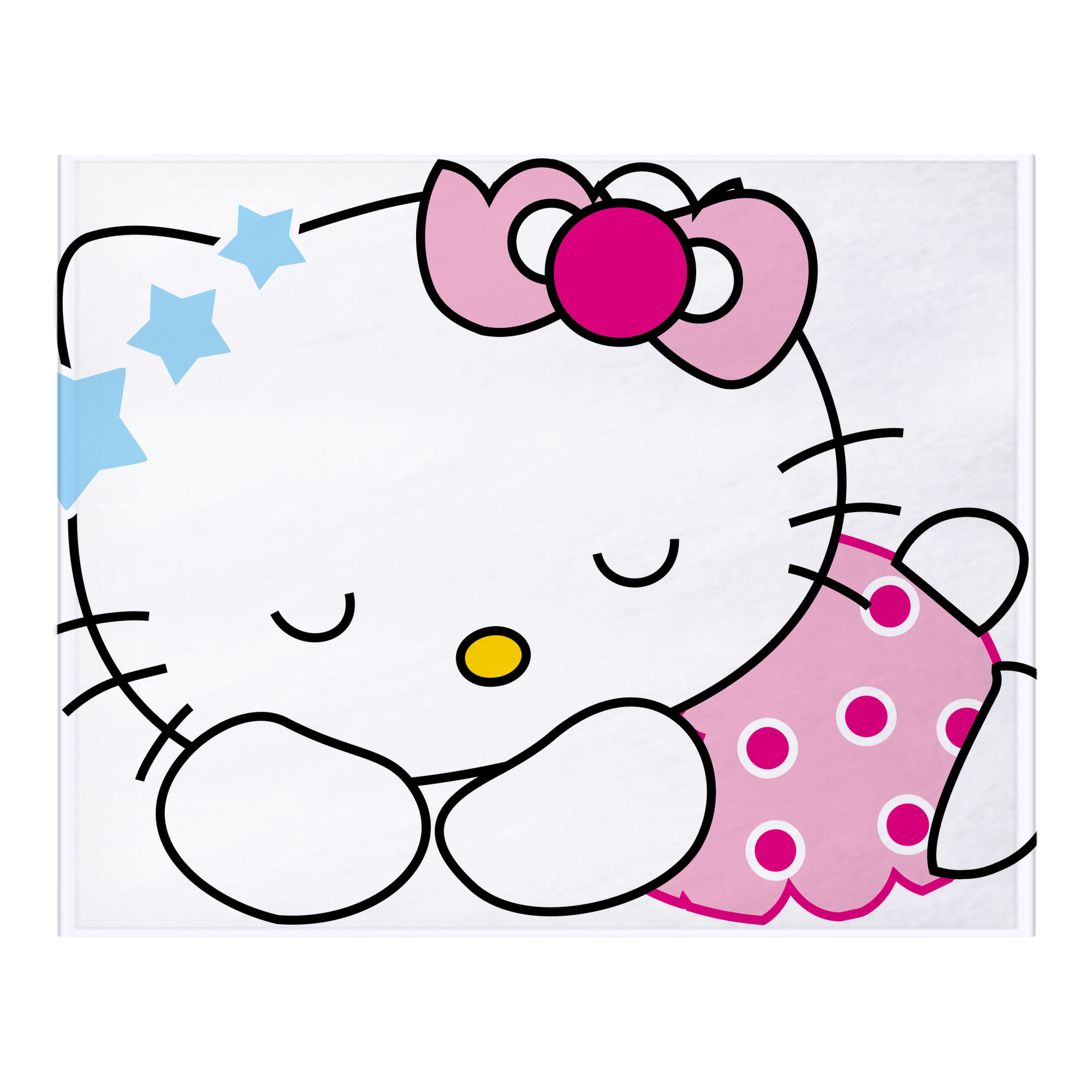 （画像用） Hello Kitty ハローキティ フランネルブランケット・多サイズ対応（横型）