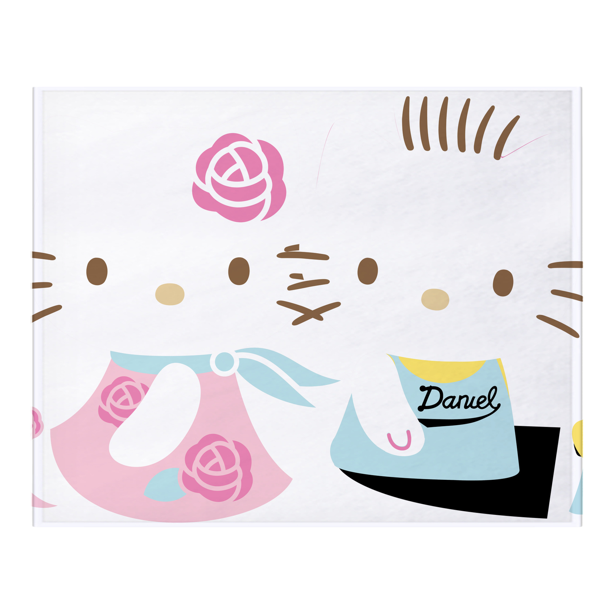 （画像用） Hello Kitty ハローキティ フランネルブランケット・多サイズ対応（横型）
