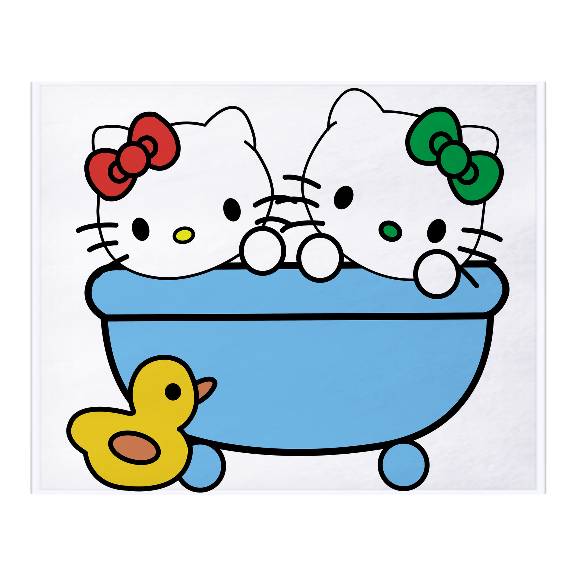 （画像用） Hello Kitty ハローキティ フランネルブランケット・多サイズ対応（横型）