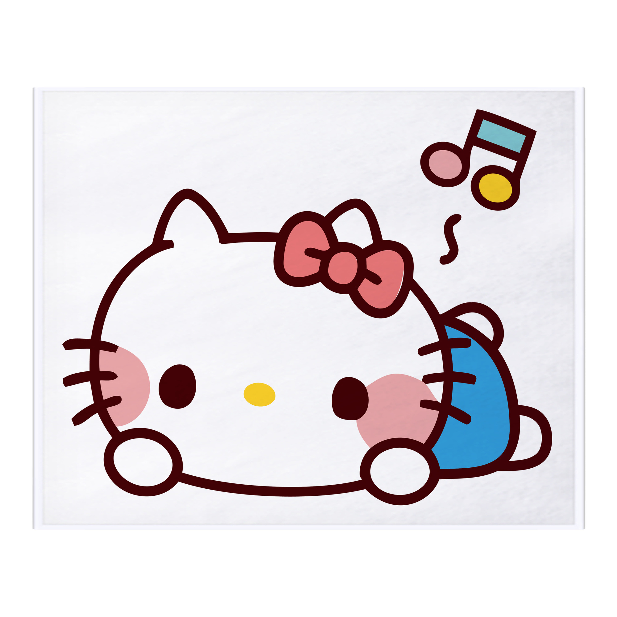 （画像用） Hello Kitty ハローキティ フランネルブランケット・多サイズ対応（横型）