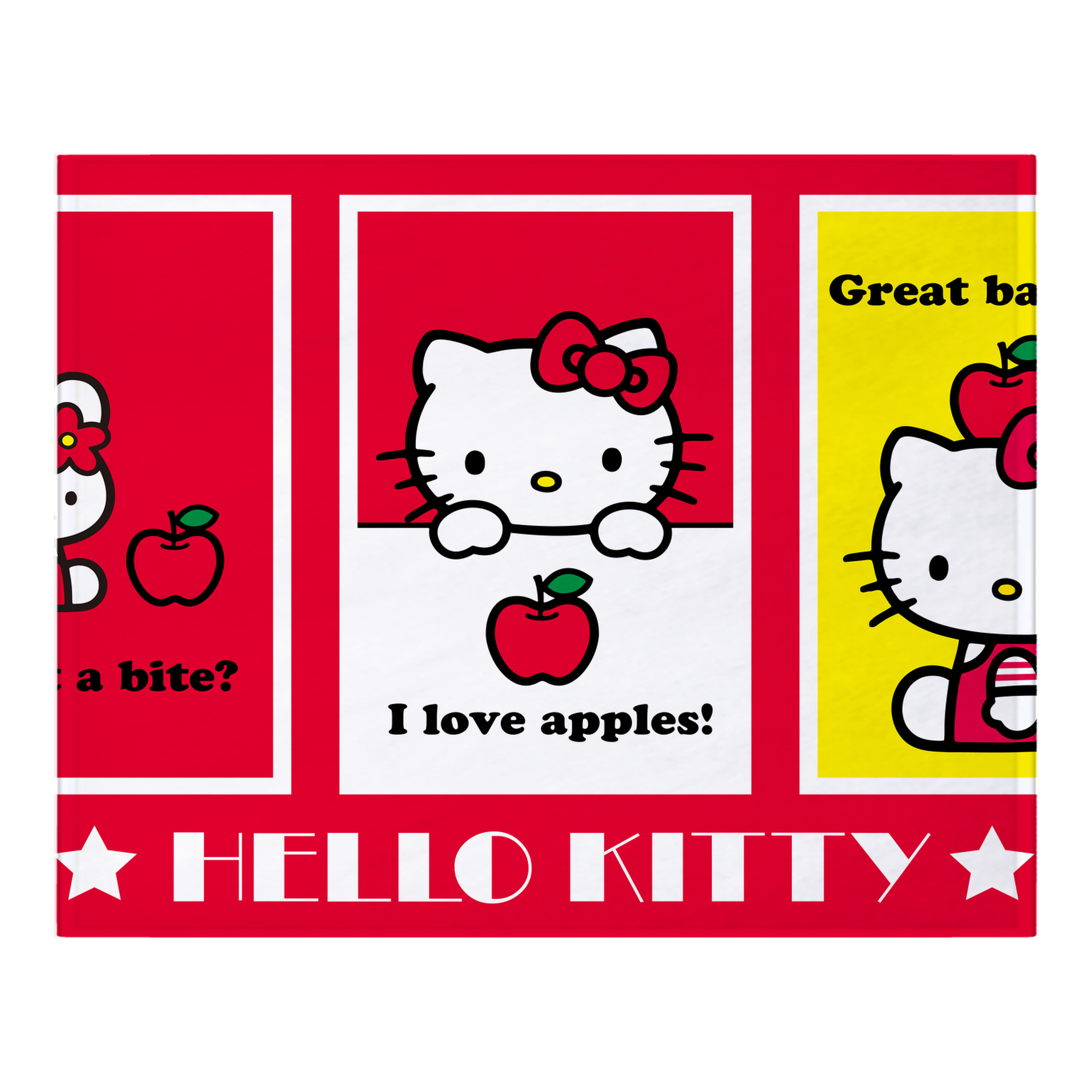 （画像用） Hello Kitty ハローキティ フランネルブランケット・多サイズ対応（横型）