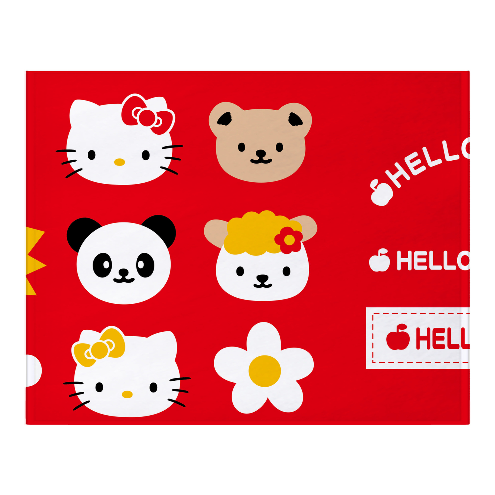 （画像用） Hello Kitty ハローキティ フランネルブランケット・多サイズ対応（横型）