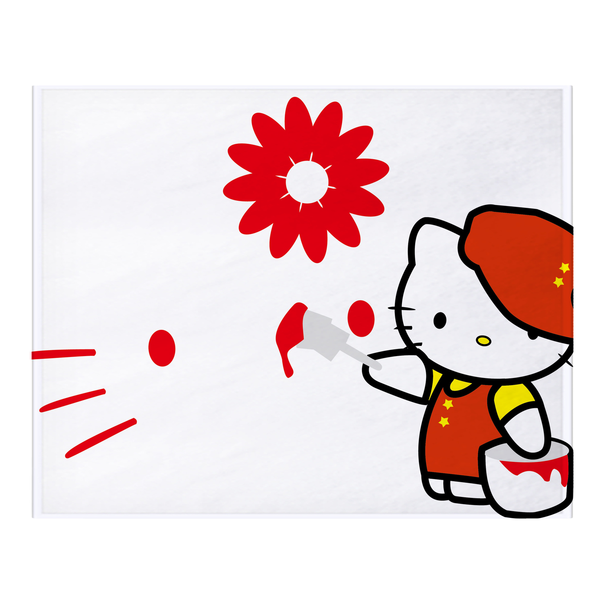 （画像用） Hello Kitty ハローキティ フランネルブランケット・多サイズ対応（横型）