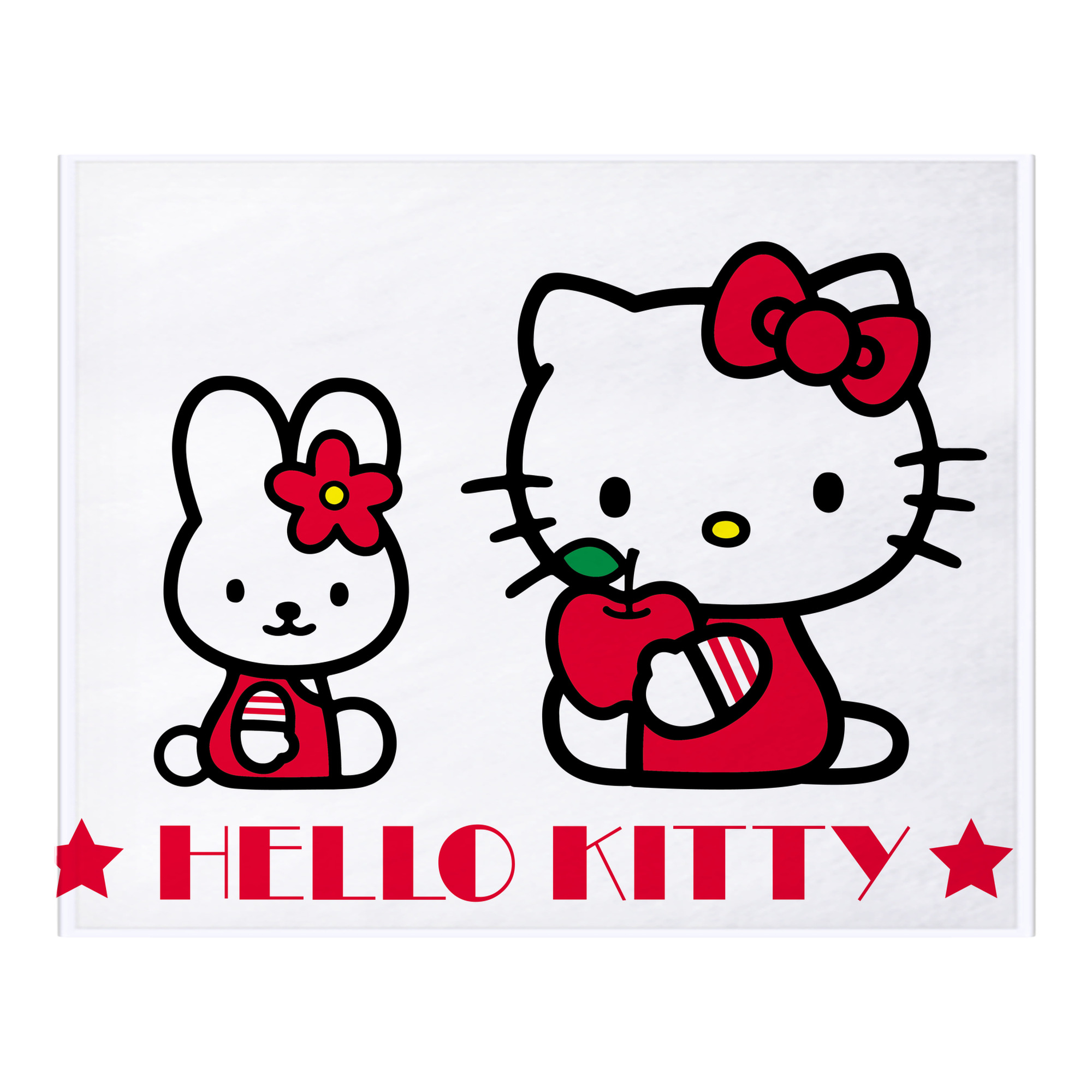 （画像用） Hello Kitty ハローキティ フランネルブランケット・多サイズ対応（横型）