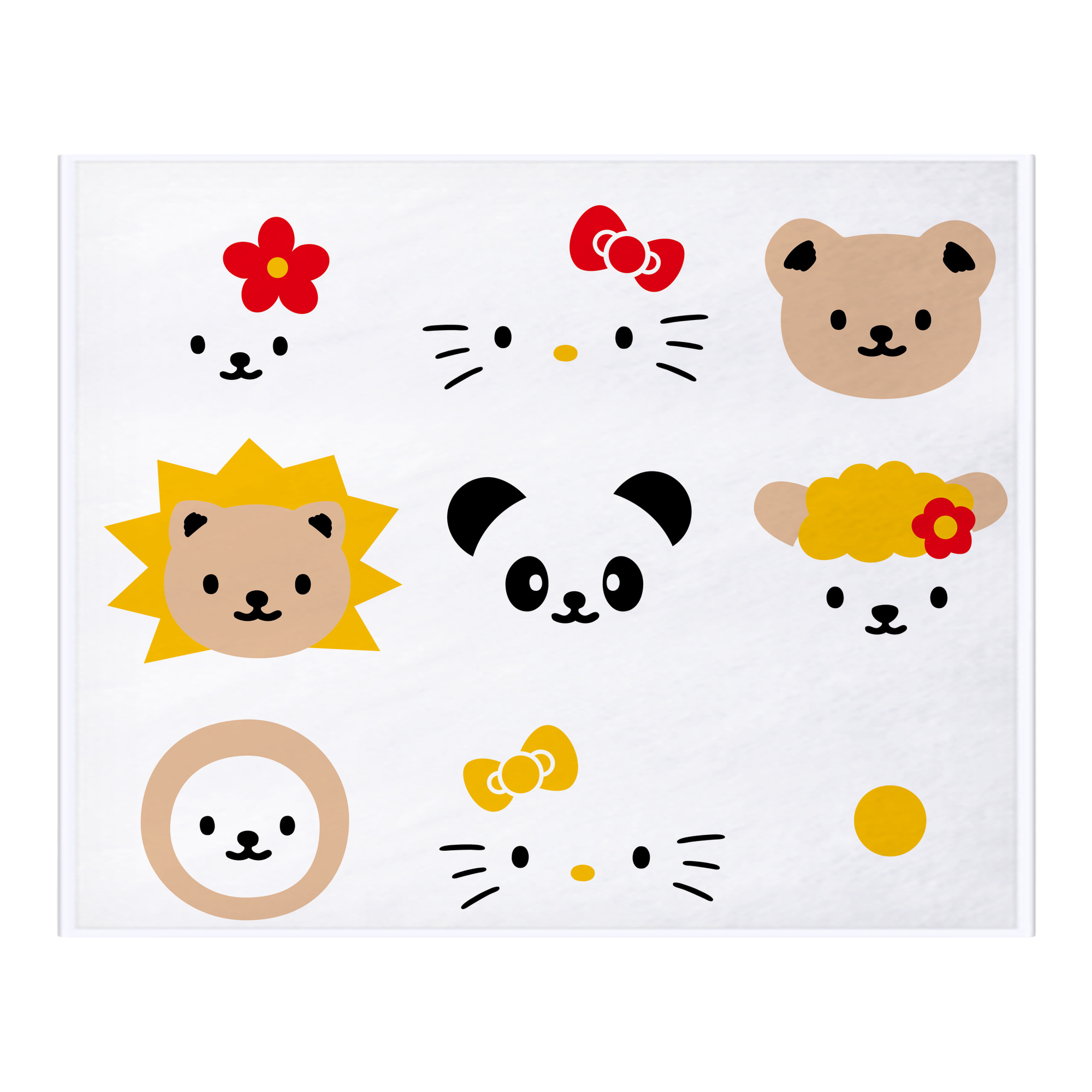（画像用） Hello Kitty ハローキティ フランネルブランケット・多サイズ対応（横型）