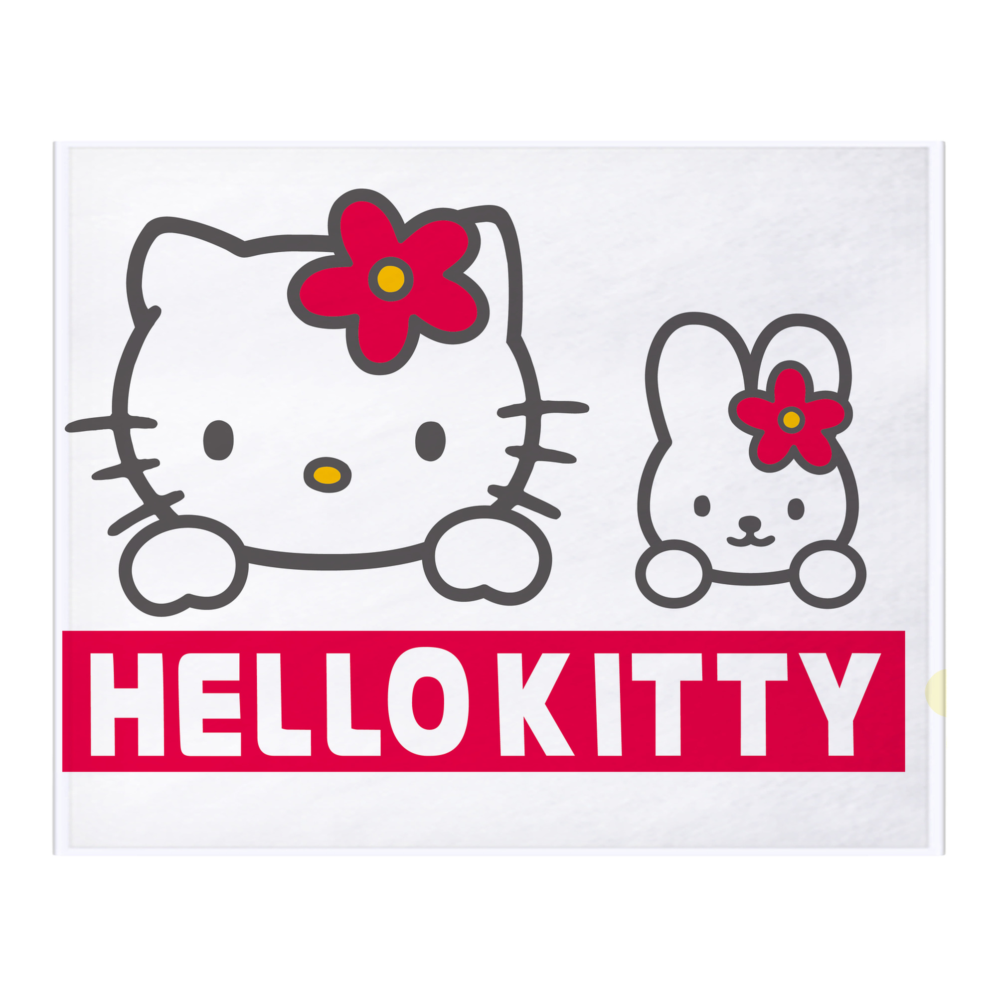 （画像用） Hello Kitty ハローキティ フランネルブランケット・多サイズ対応（横型）